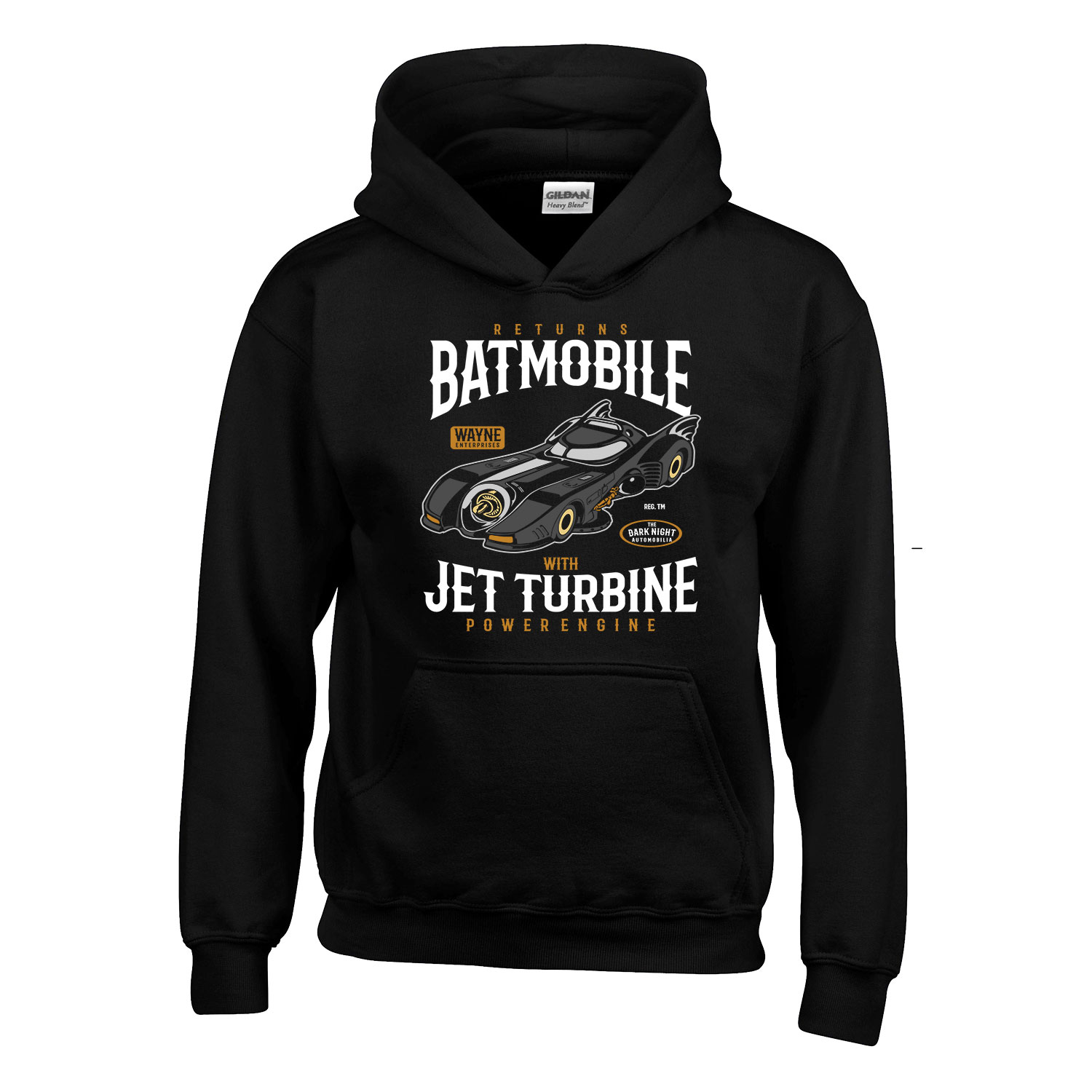 batmobile batman Fekete Gyerek Kapucnis Pulóver
