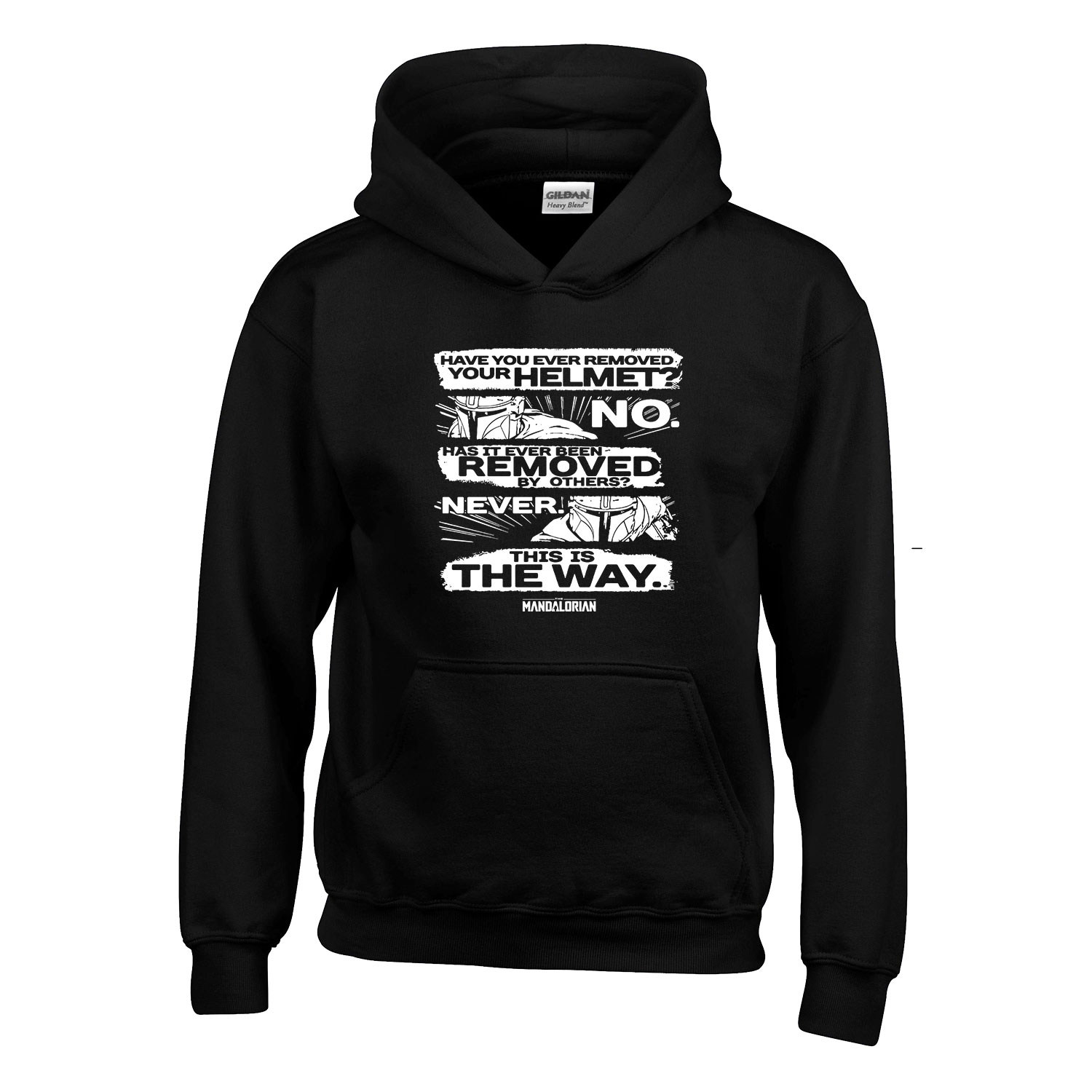 a mandalorian Fekete Gyerek Kapucnis Pulóver