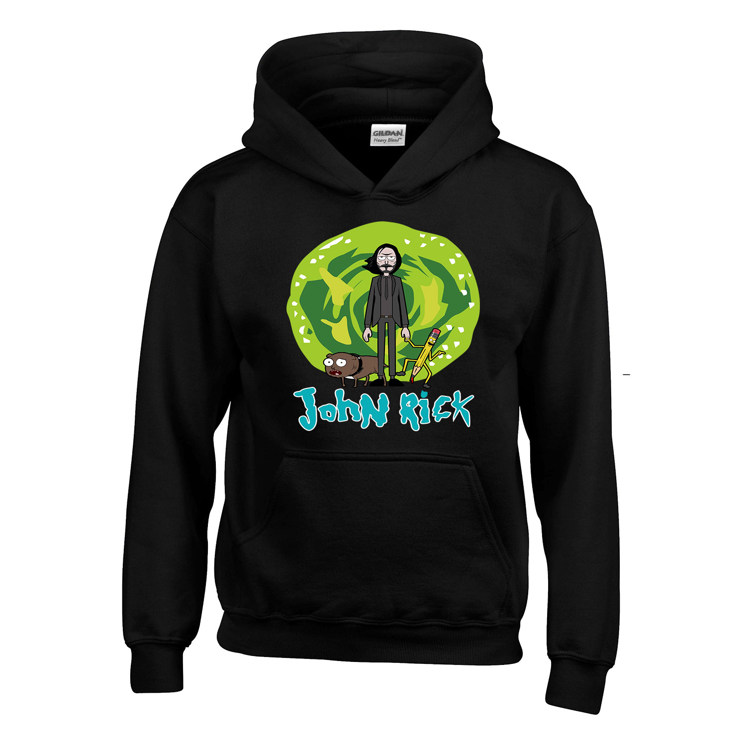 rick és morty Fekete Gyerek Kapucnis Pulóver
