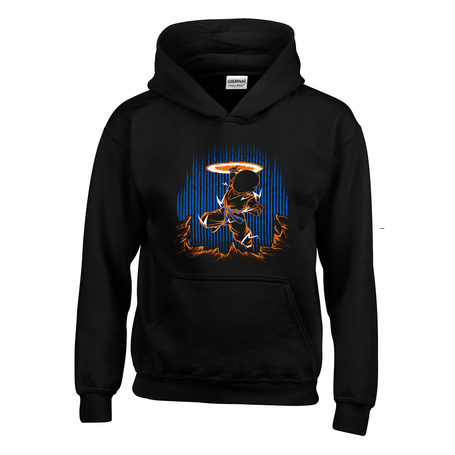 dragon ball krillin Fekete Gyerek Kapucnis Pulóver