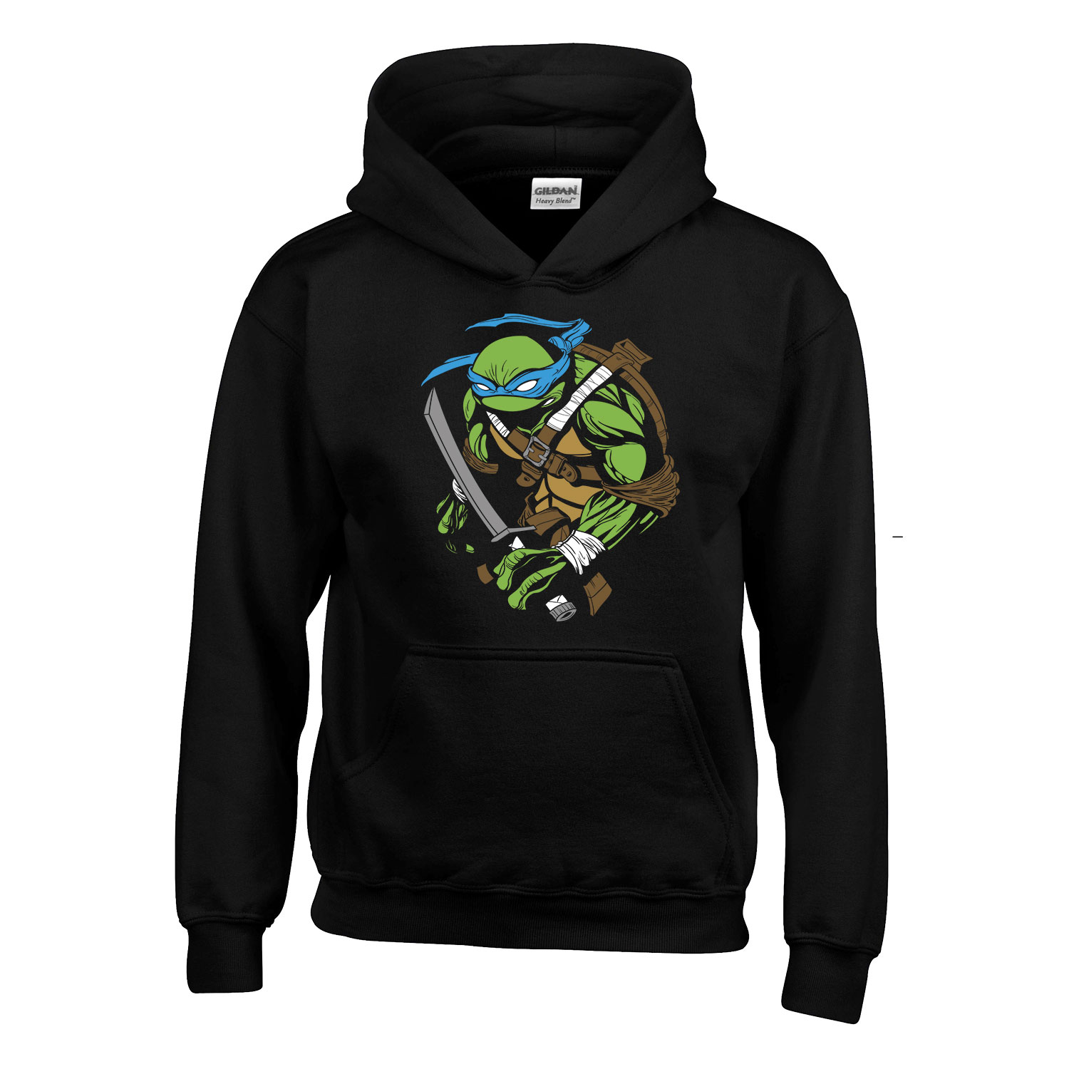 leonardo tini ninja teknőcök tmnt Fekete Gyerek Kapucnis Pulóver