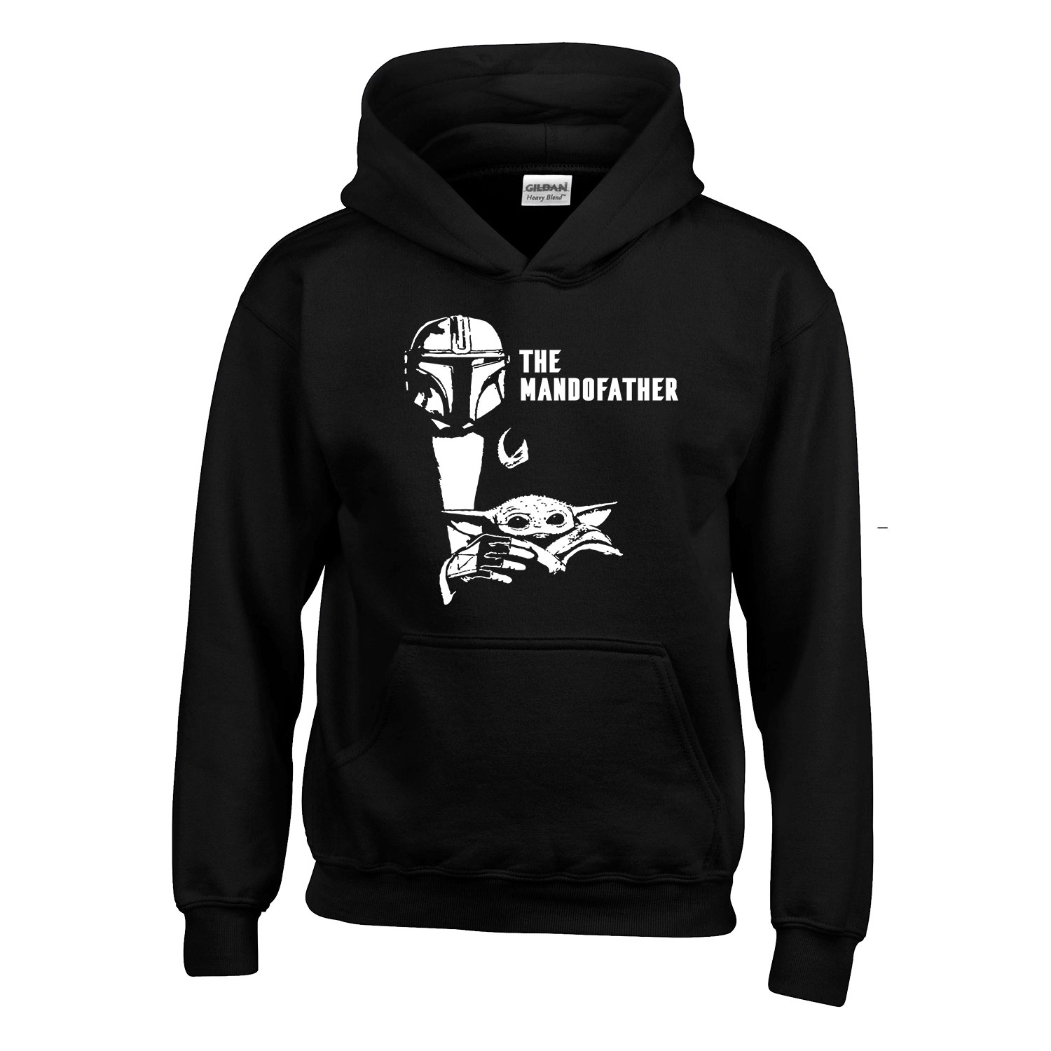 a mandalorian baba yoda Fekete Gyerek Kapucnis Pulóver