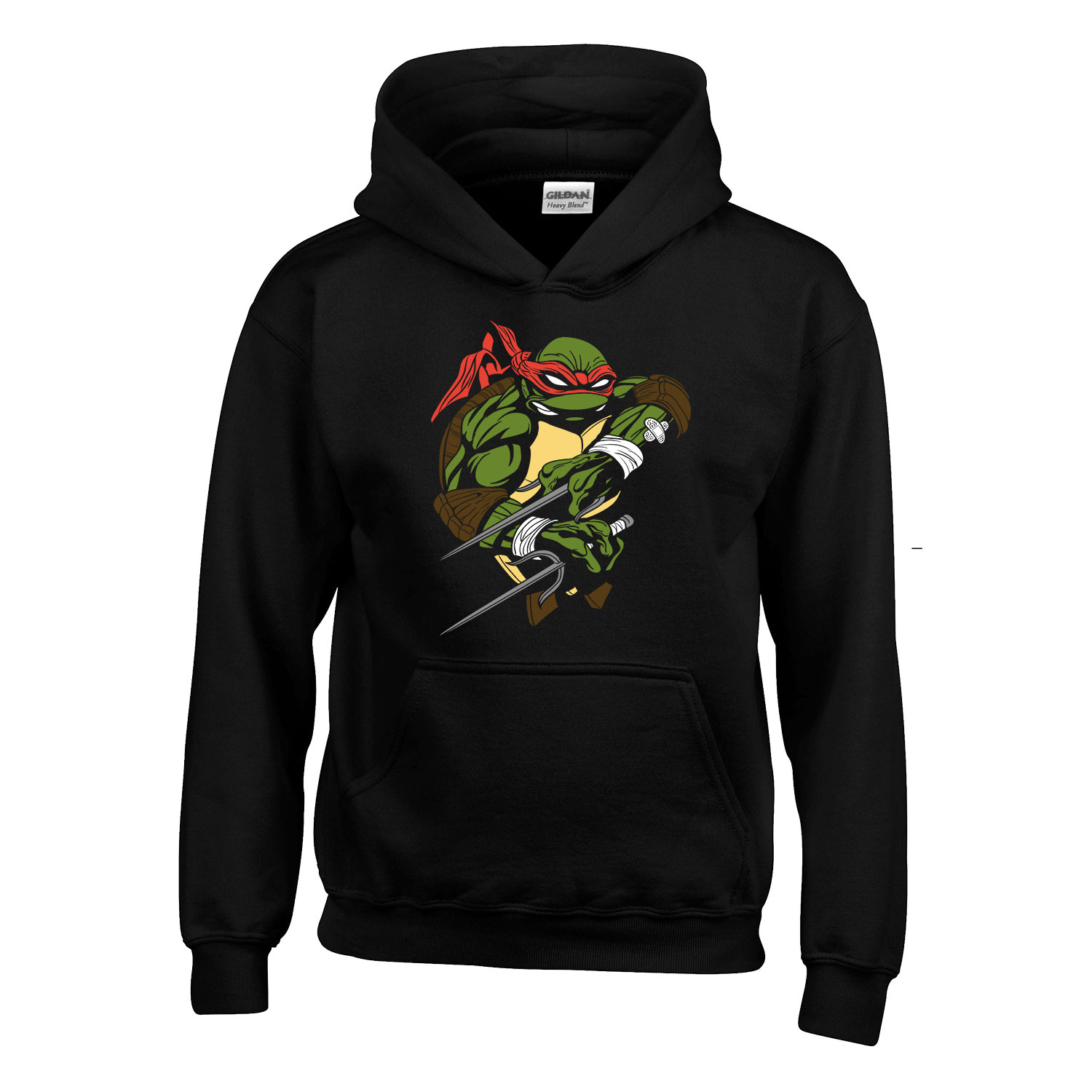 Raffaello tini ninja teknőcök tmnt Fekete Gyerek Kapucnis Pulóver