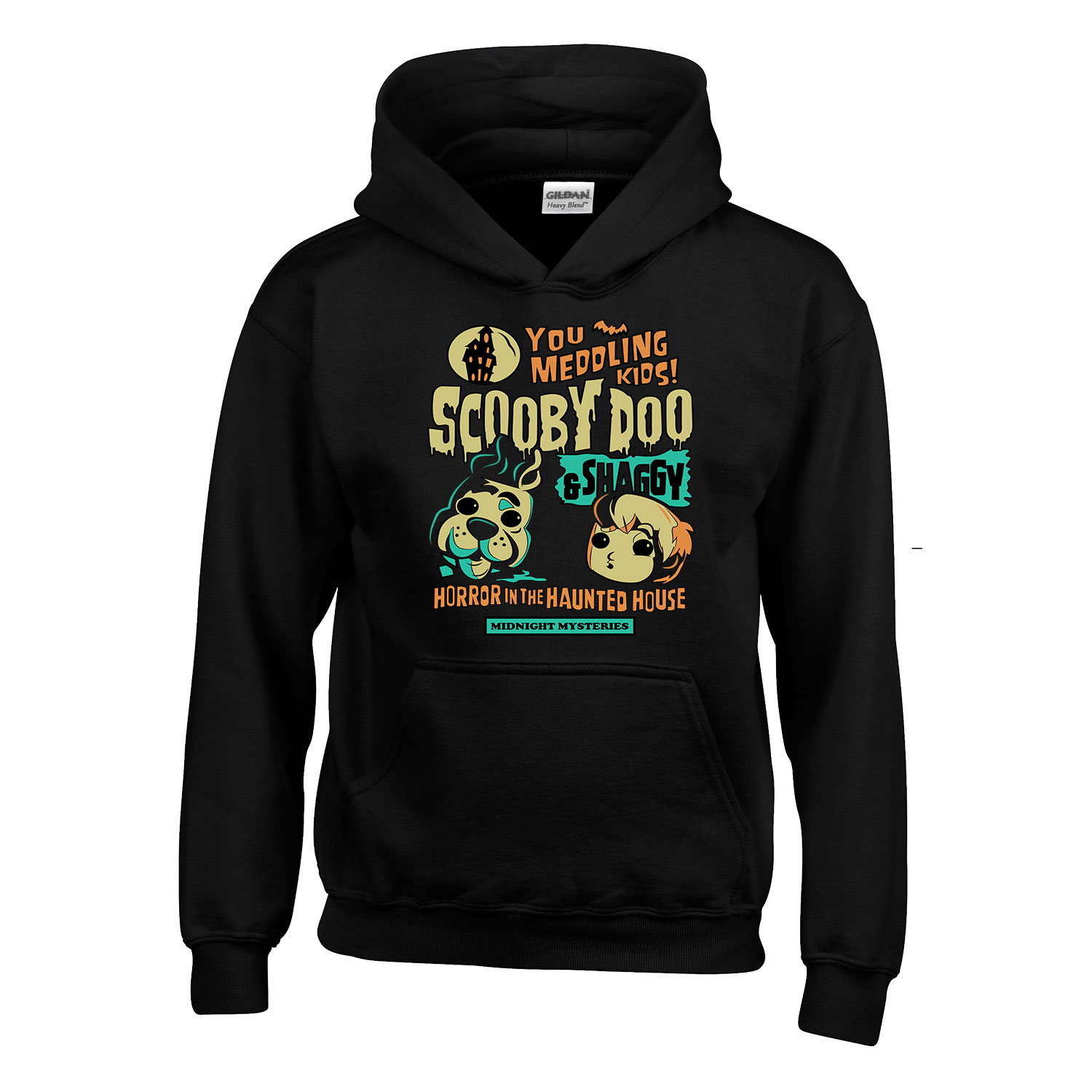 Scooby Doo Fekete Gyerek Kapucnis Pulóver