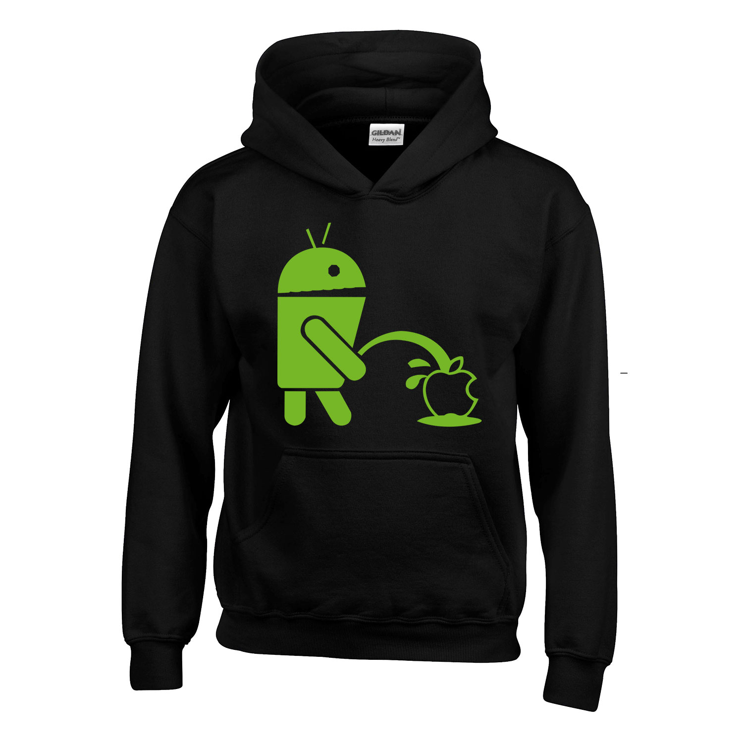 android humor Fekete Gyerek Kapucnis Pulóver
