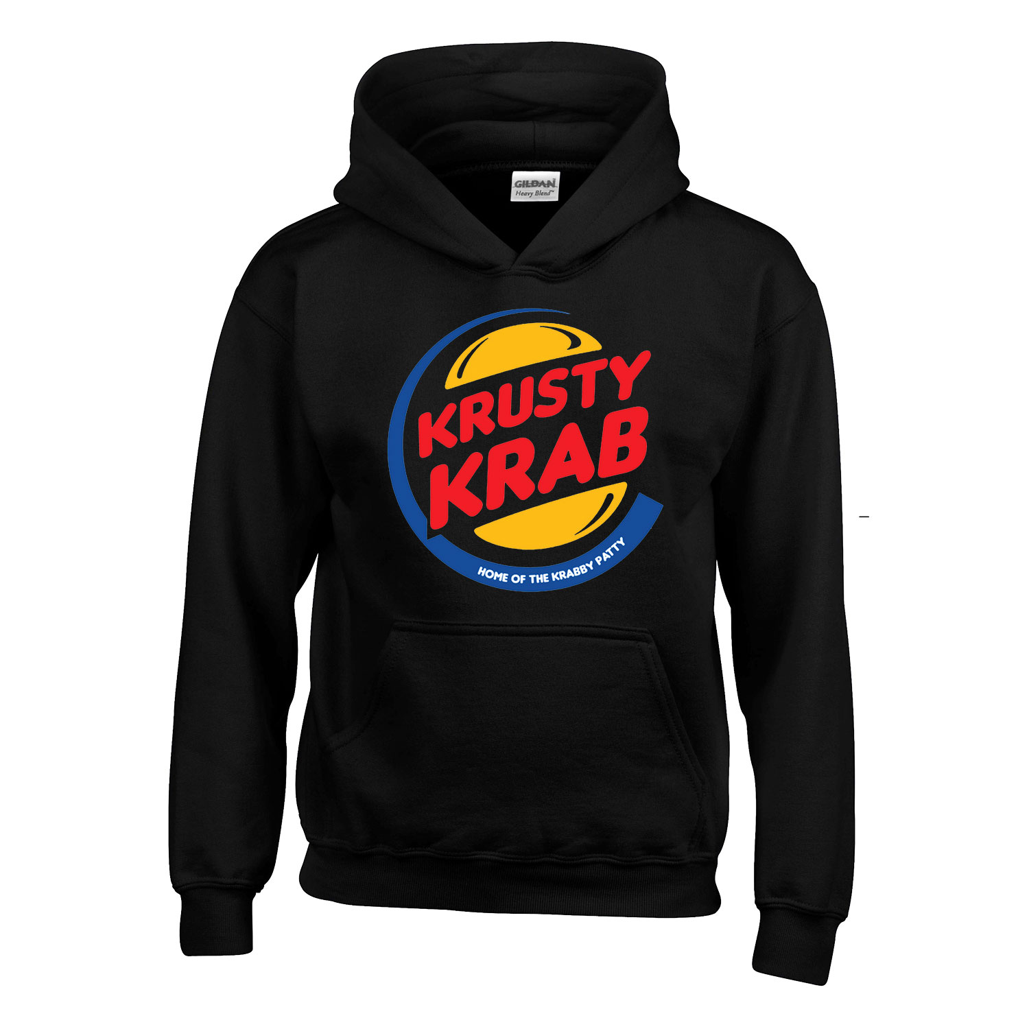 herkentyű burger krusty krab Fekete Gyerek Kapucnis Pulóver