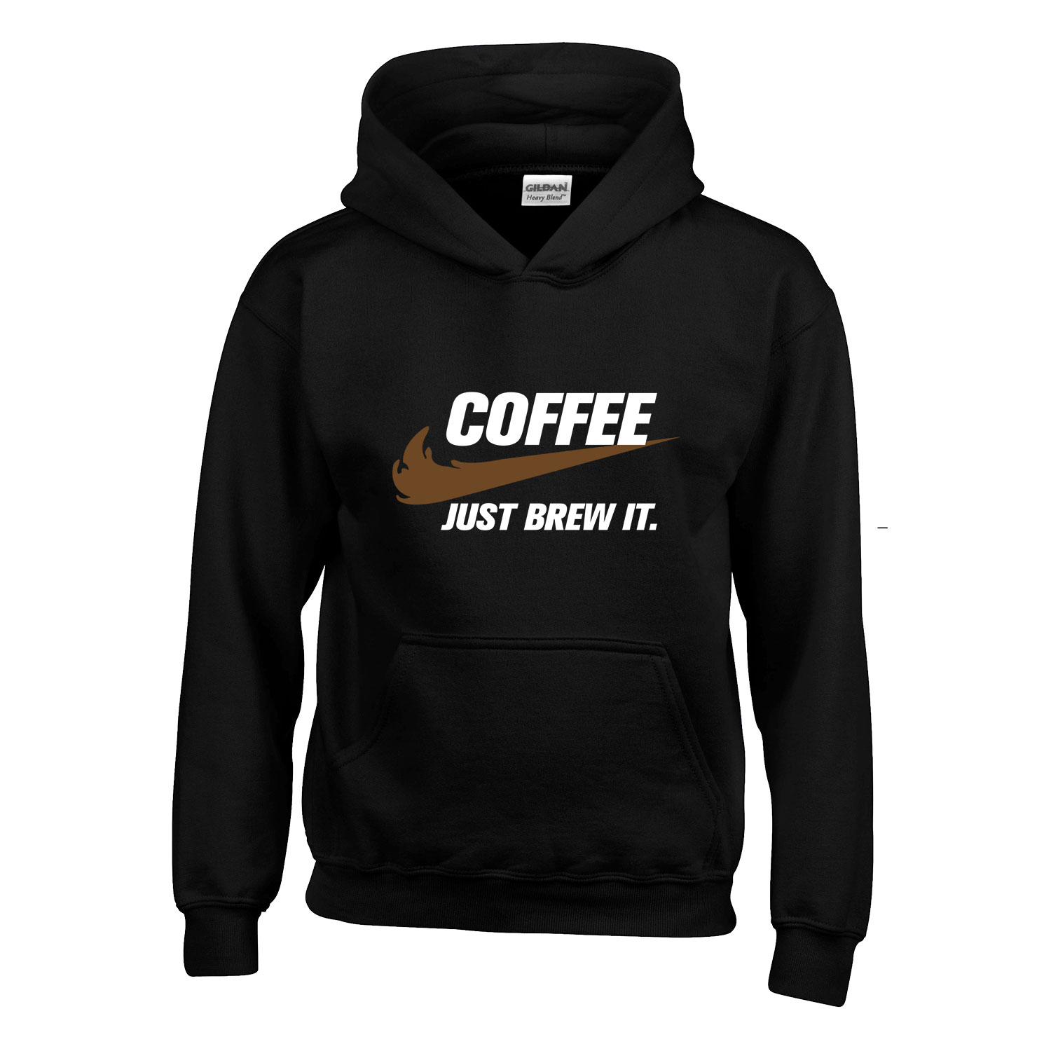 kávé coffee  Fekete Gyerek Kapucnis Pulóver