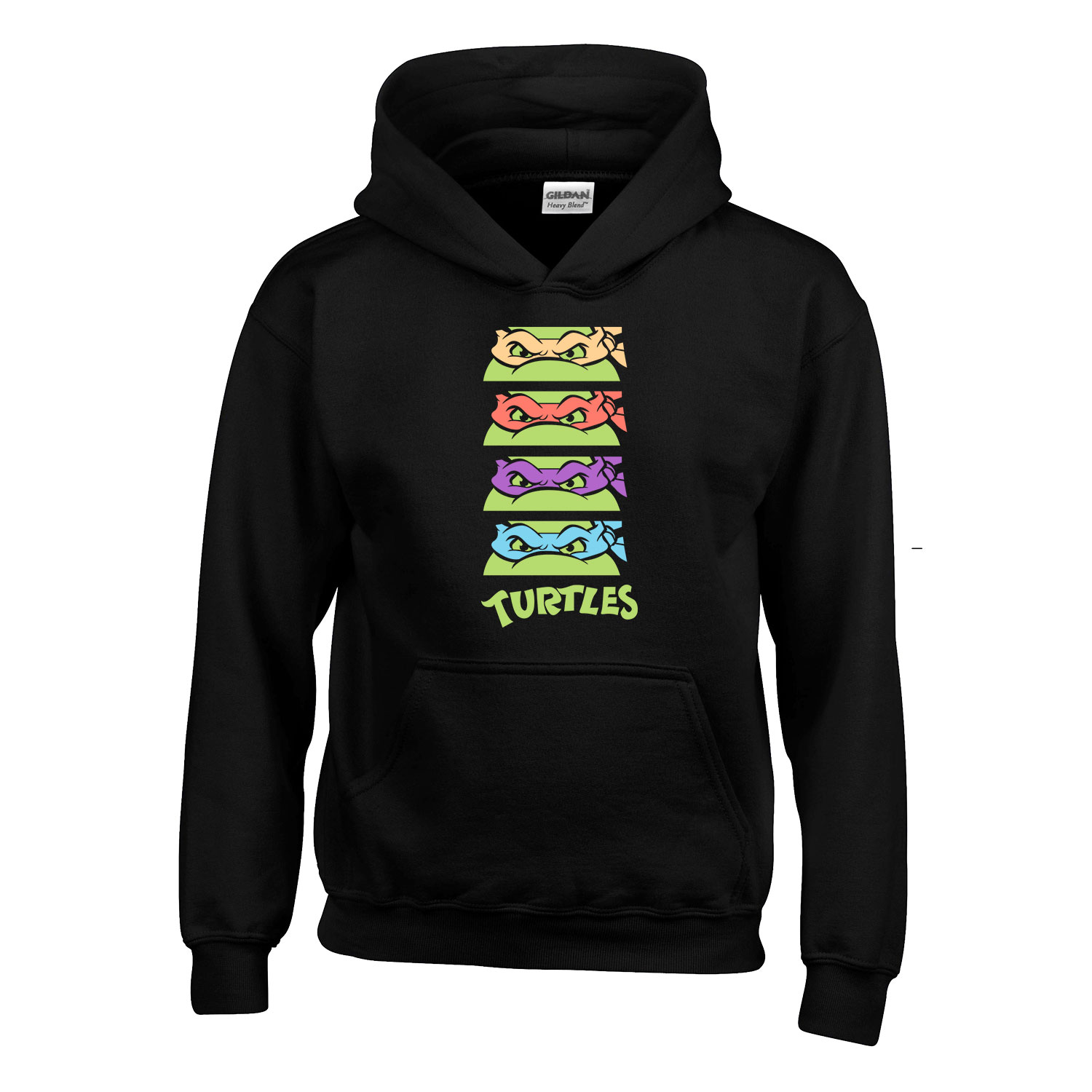 Tini Ninja Teknőcök tmnt Fekete Gyerek Kapucnis Pulóver