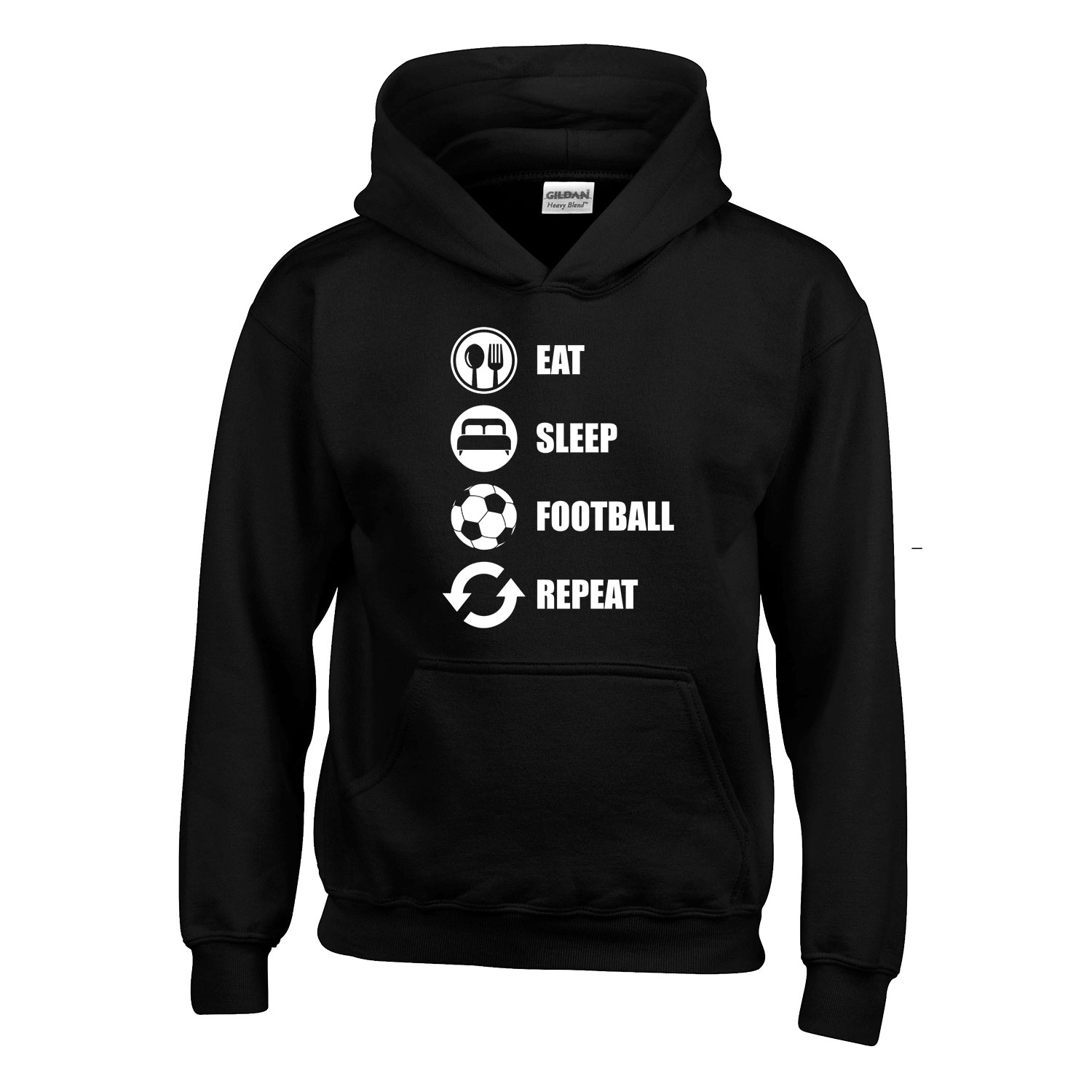 foci football focista Fekete Gyerek Kapucnis Pulóver