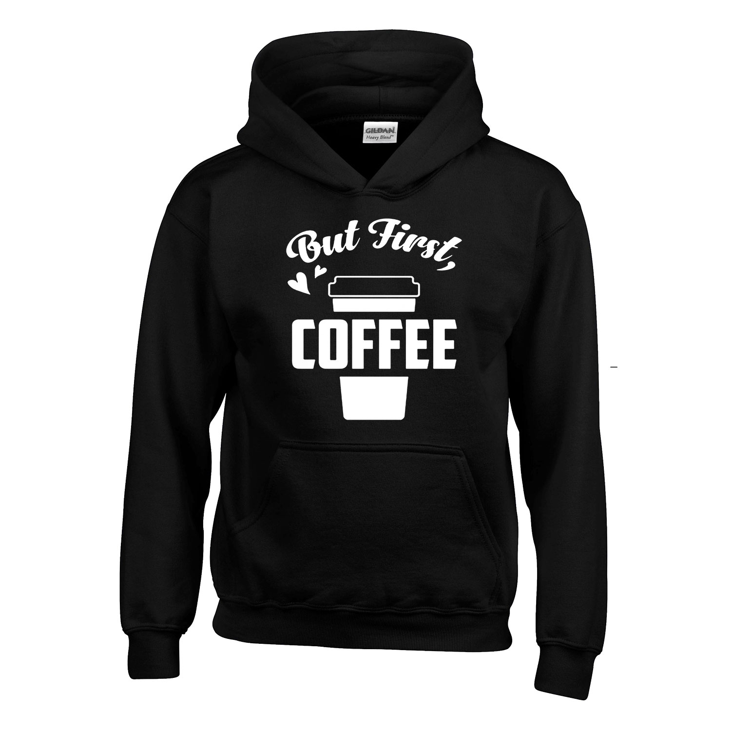 coffee kávé Fekete Gyerek Kapucnis Pulóver