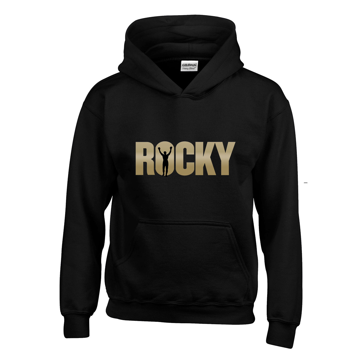 rocky Fekete Gyerek Kapucnis Pulóver