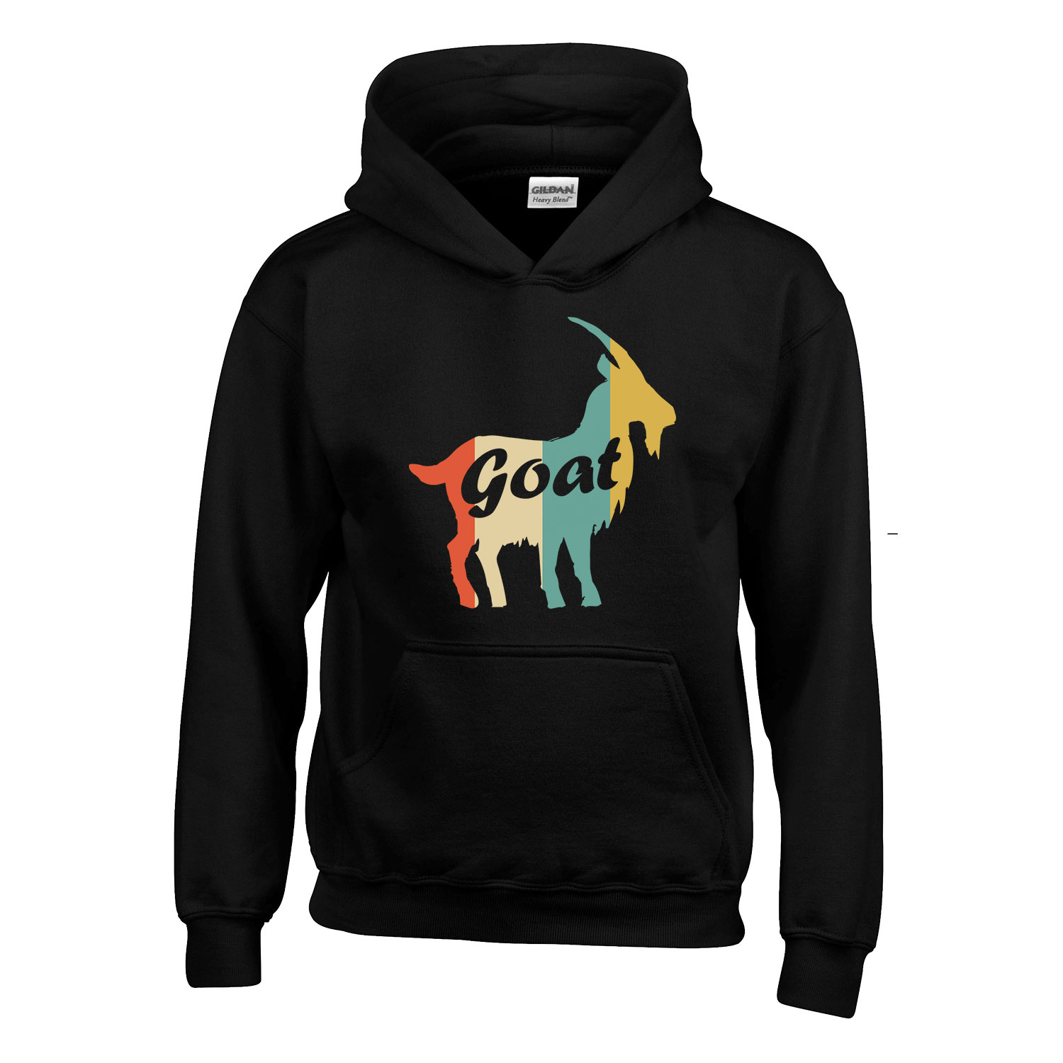 goat kecske Fekete Gyerek Kapucnis Pulóver