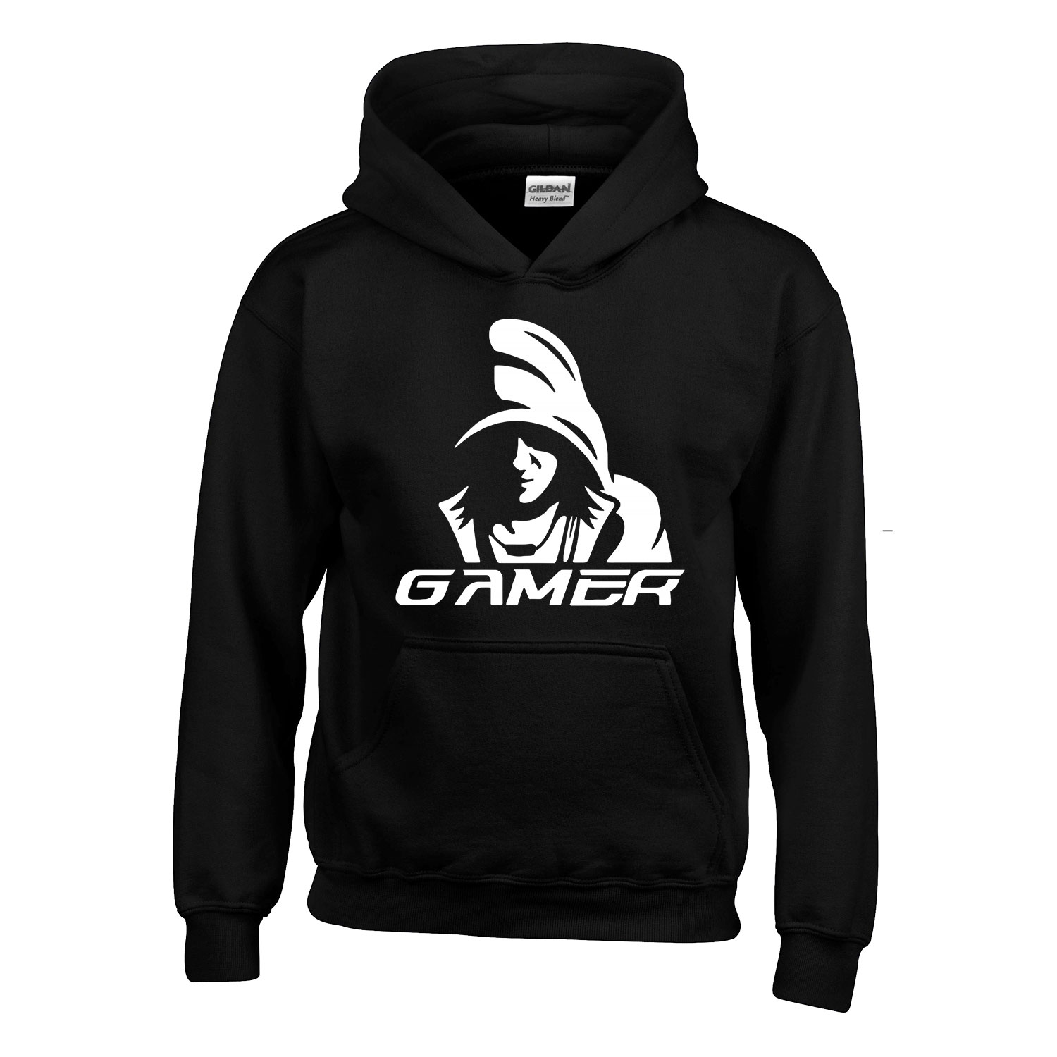 gamer Fekete Gyerek Kapucnis Pulóver