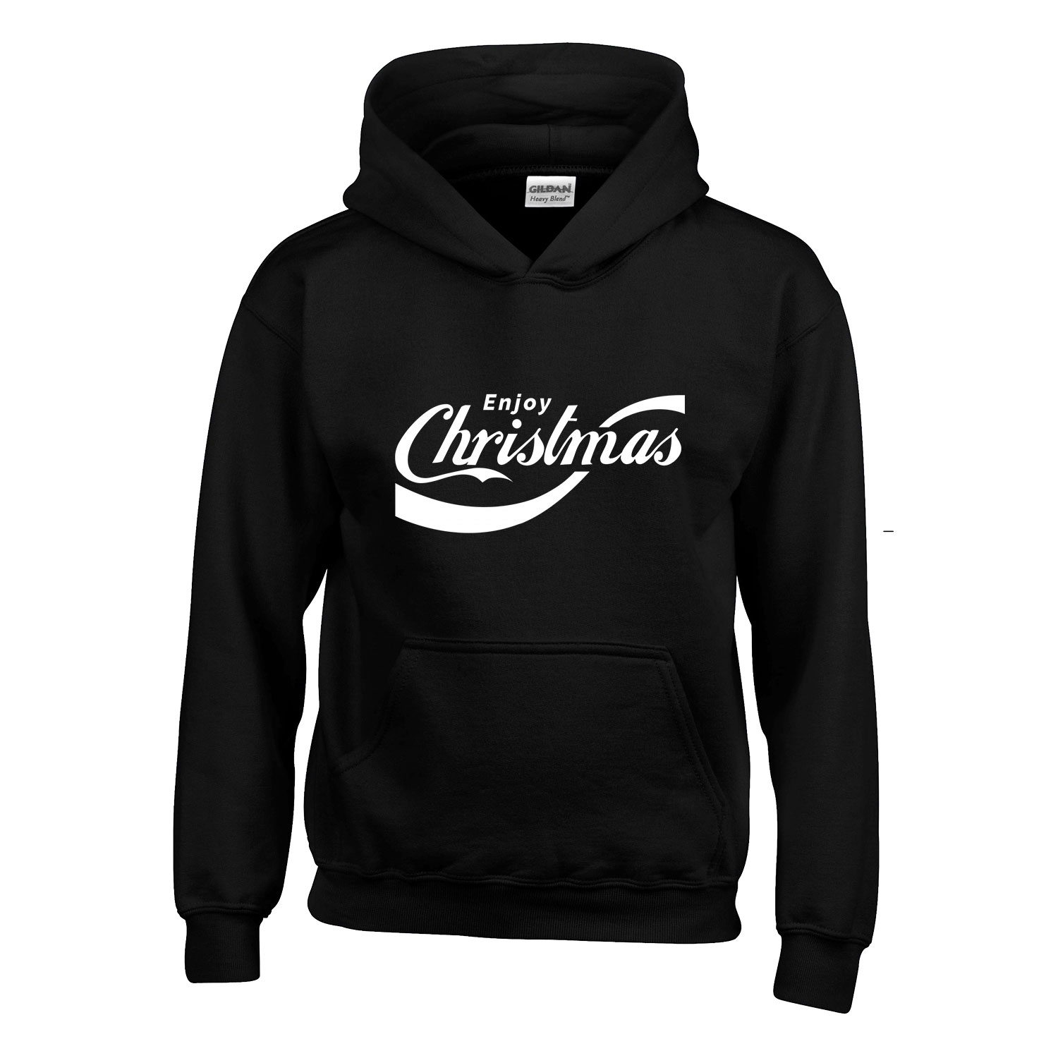 enjoy christmas karácsony Fekete Gyerek Kapucnis Pulóver