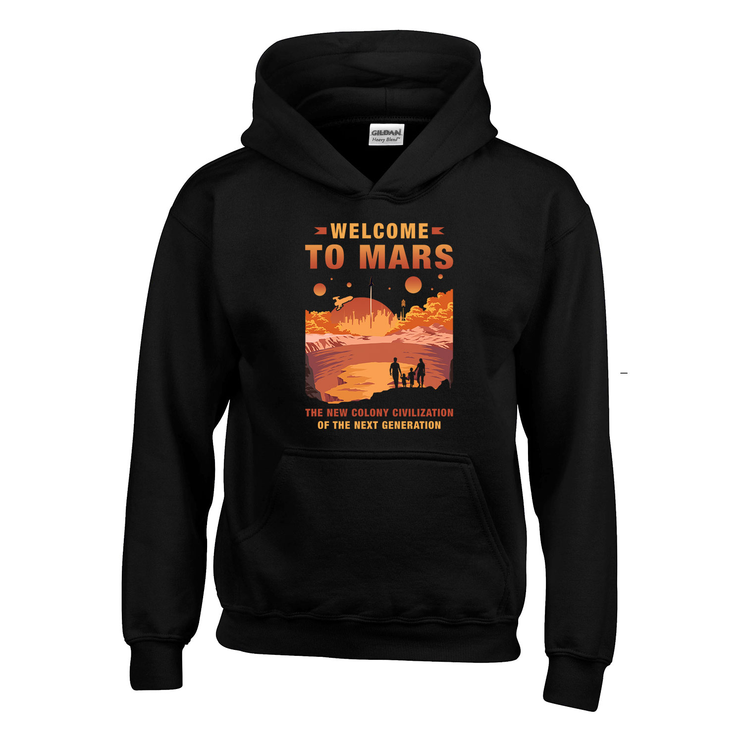 mars Fekete Gyerek Kapucnis Pulóver