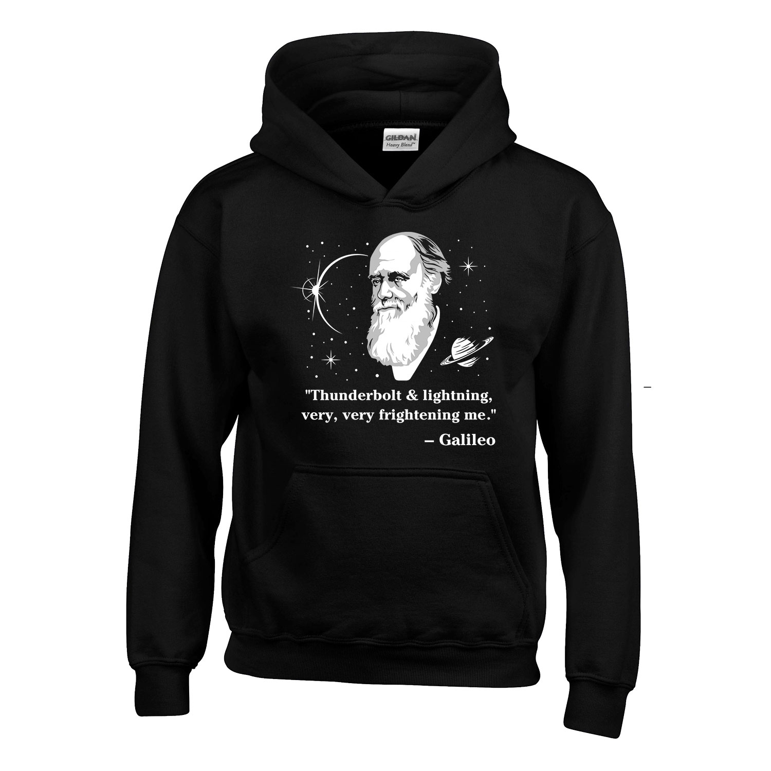 galileo idézet csillagászat Fekete Gyerek Kapucnis Pulóver