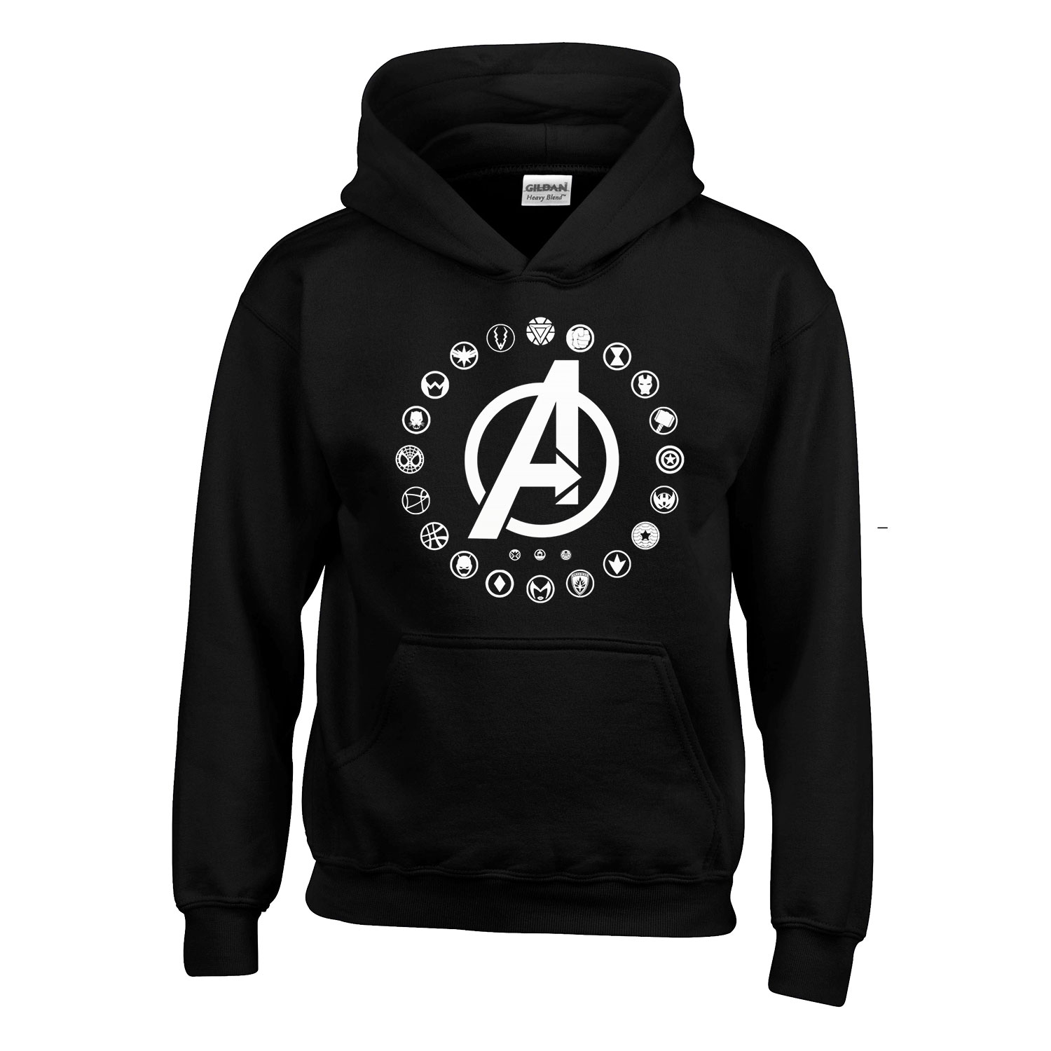 avengers bosszúállók Fekete Gyerek Kapucnis Pulóver