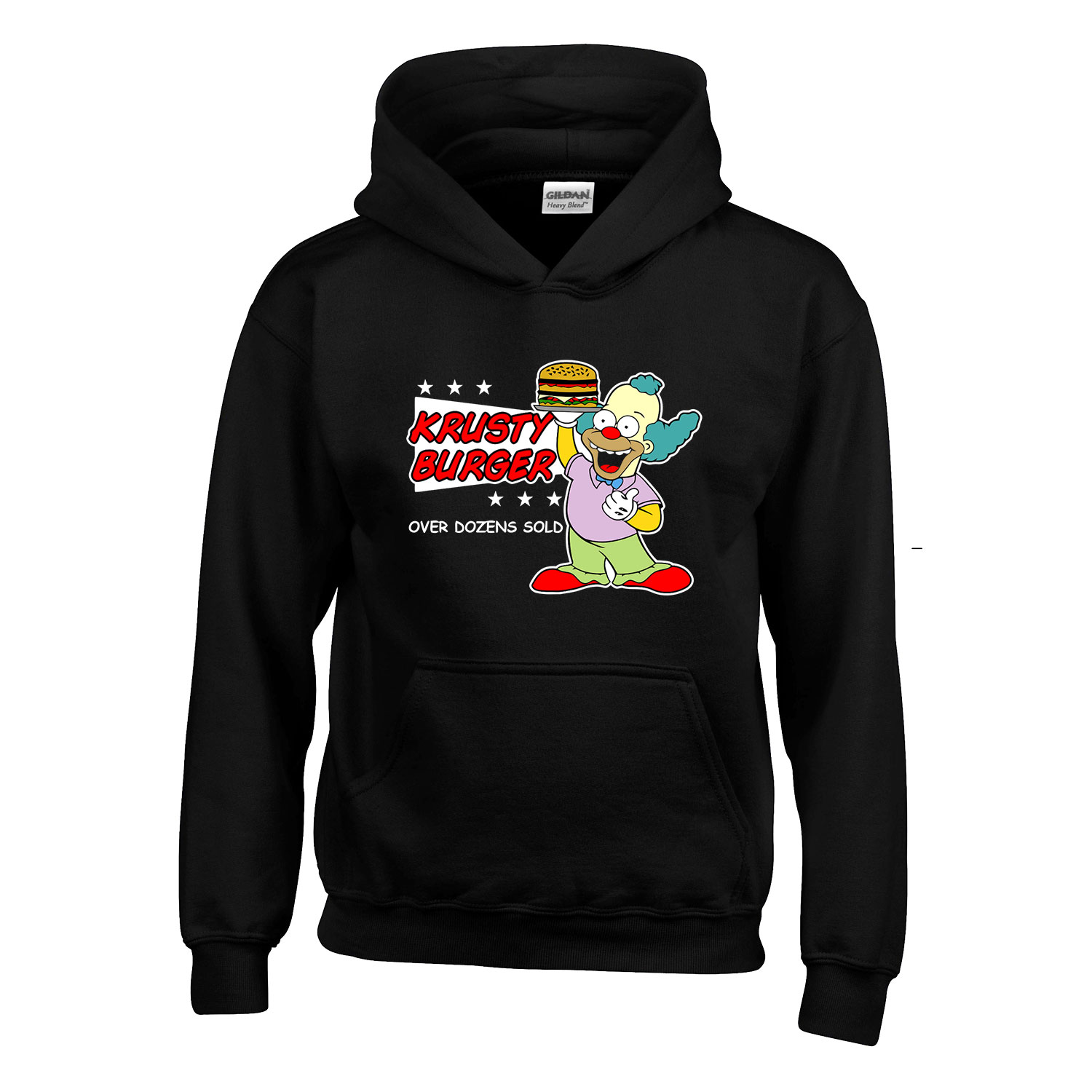 krusty burger simpson család Fekete Gyerek Kapucnis Pulóver