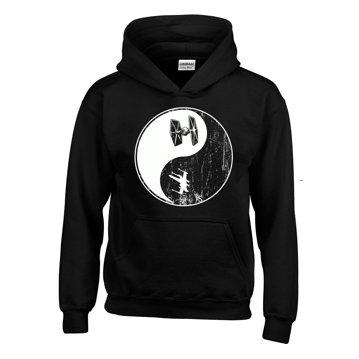 star wars yin yang Fekete Gyerek Kapucnis Pulóver