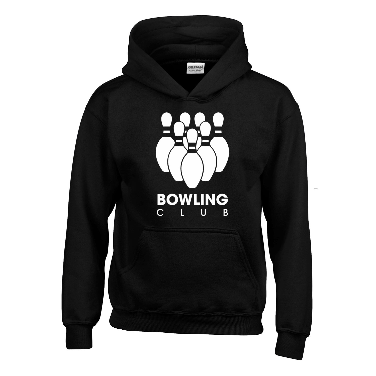 bowling club Fekete Gyerek Kapucnis Pulóver