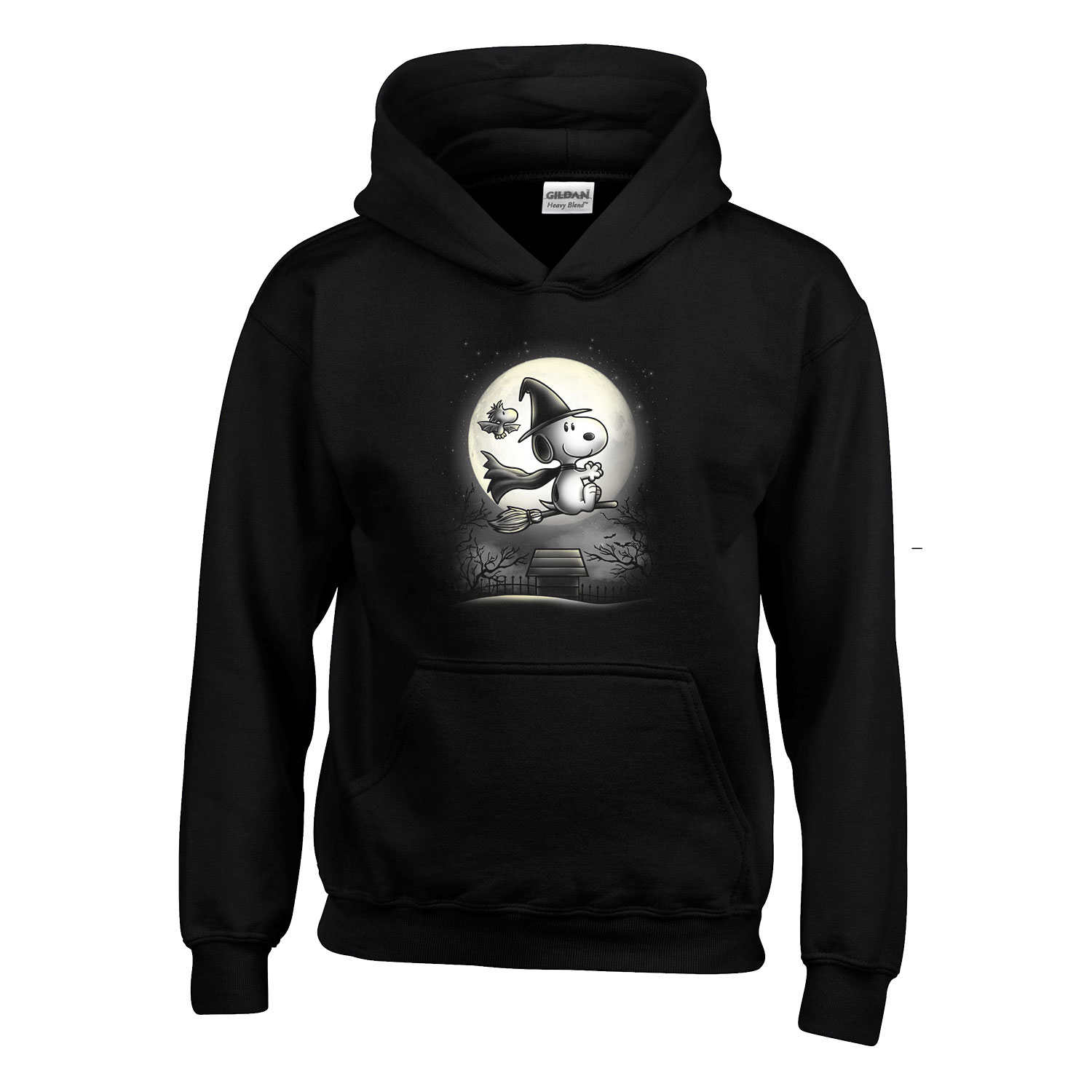 snoopy halloween Fekete Gyerek Kapucnis Pulóver