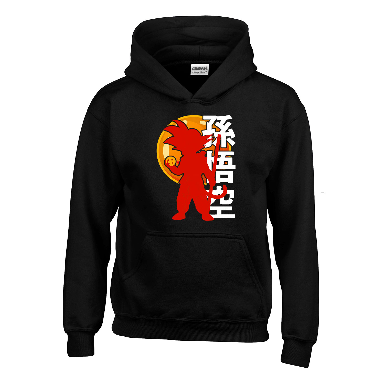 dragon ball son goku Fekete Gyerek Kapucnis Pulóver