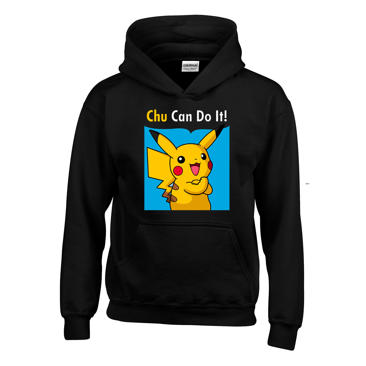 pokemon pikachu Fekete Gyerek Kapucnis Pulóver