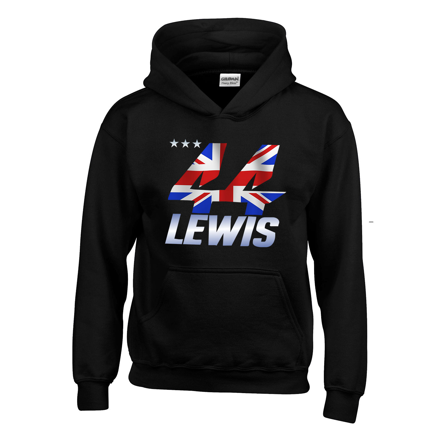 lewis hamilton 44 Fekete Gyerek Kapucnis Pulóver