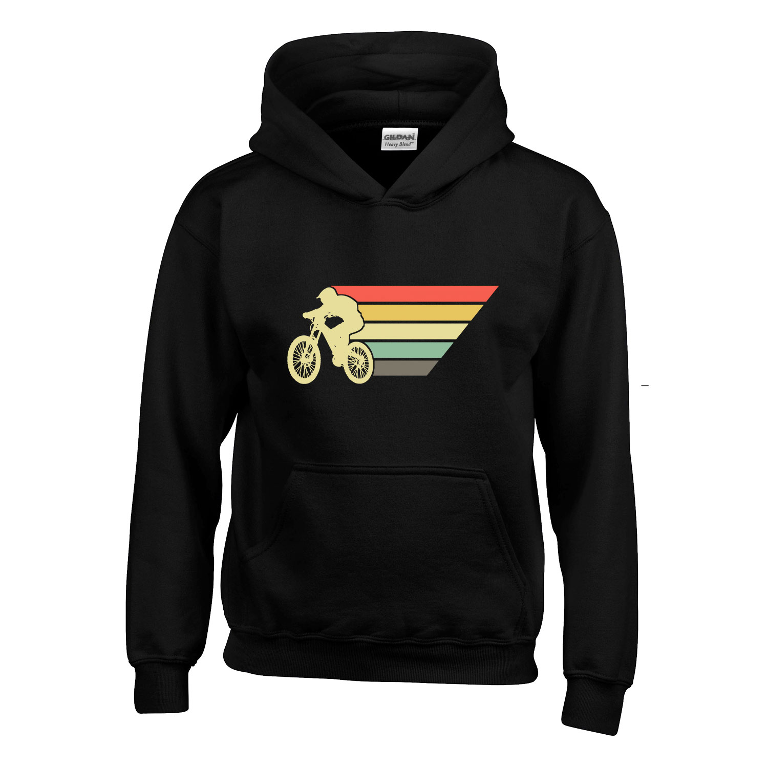 motor motoros motocross Fekete Gyerek Kapucnis Pulóver