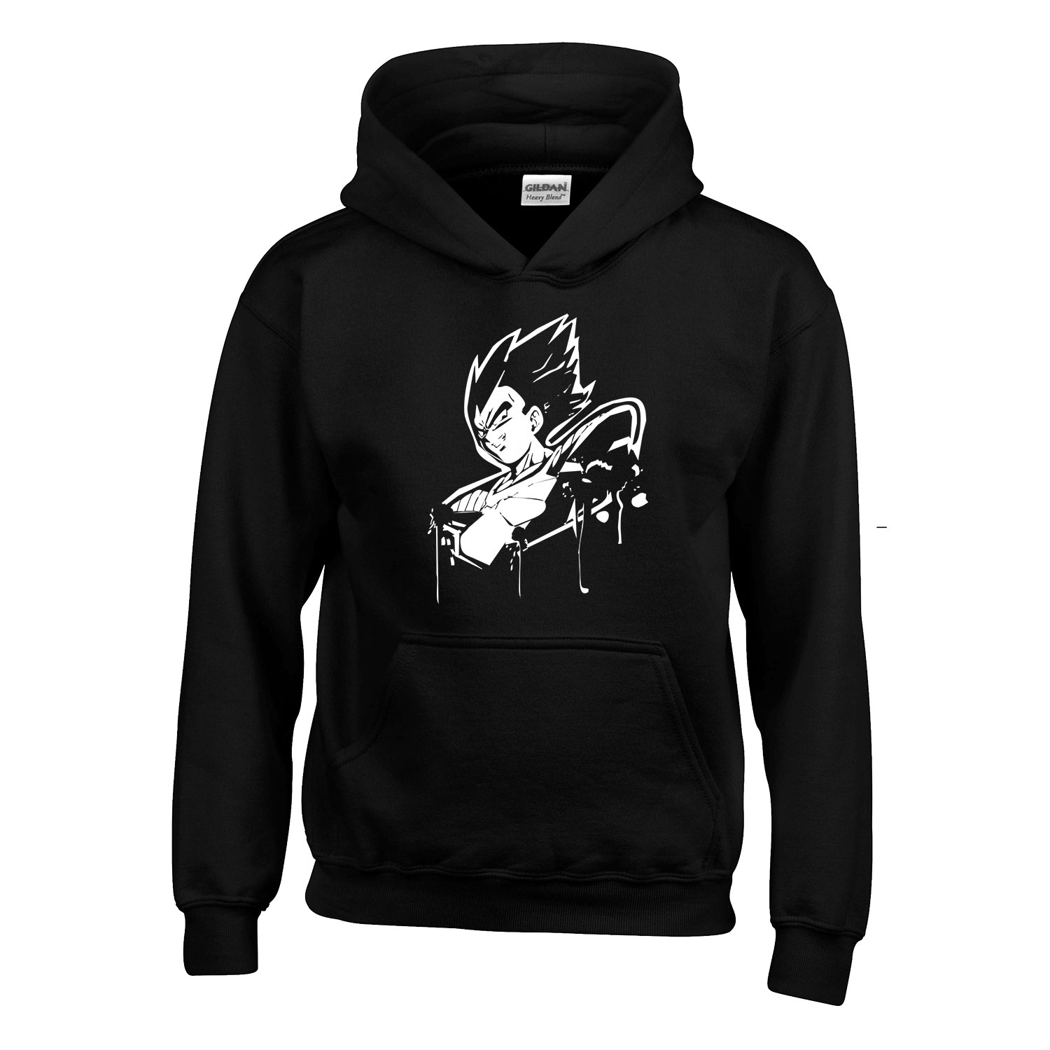 vegeta dragon ball Fekete Gyerek Kapucnis Pulóver