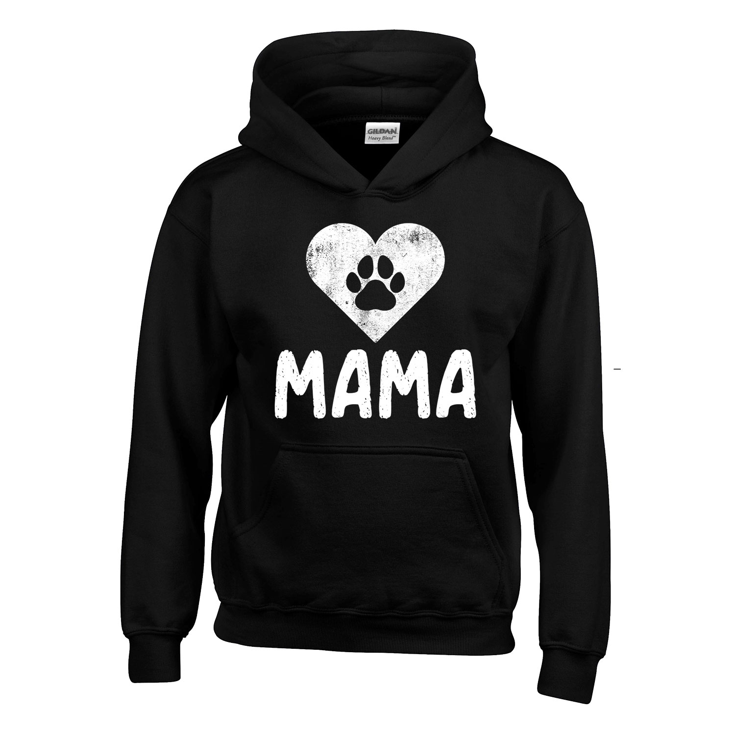 Dog Mama kutya kutyás Fekete Gyerek Kapucnis Pulóver