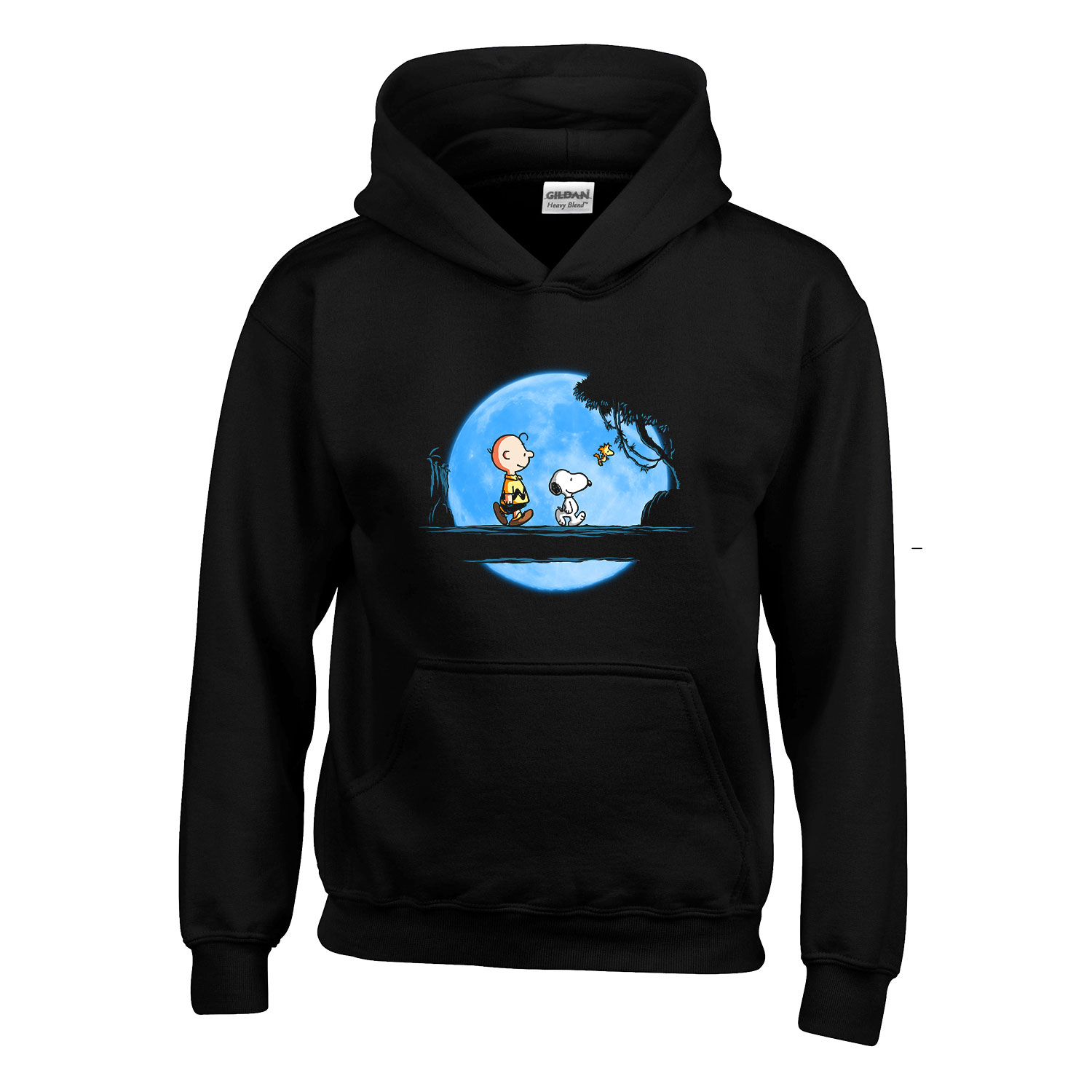 charlie brown snoopy Fekete Gyerek Kapucnis Pulóver