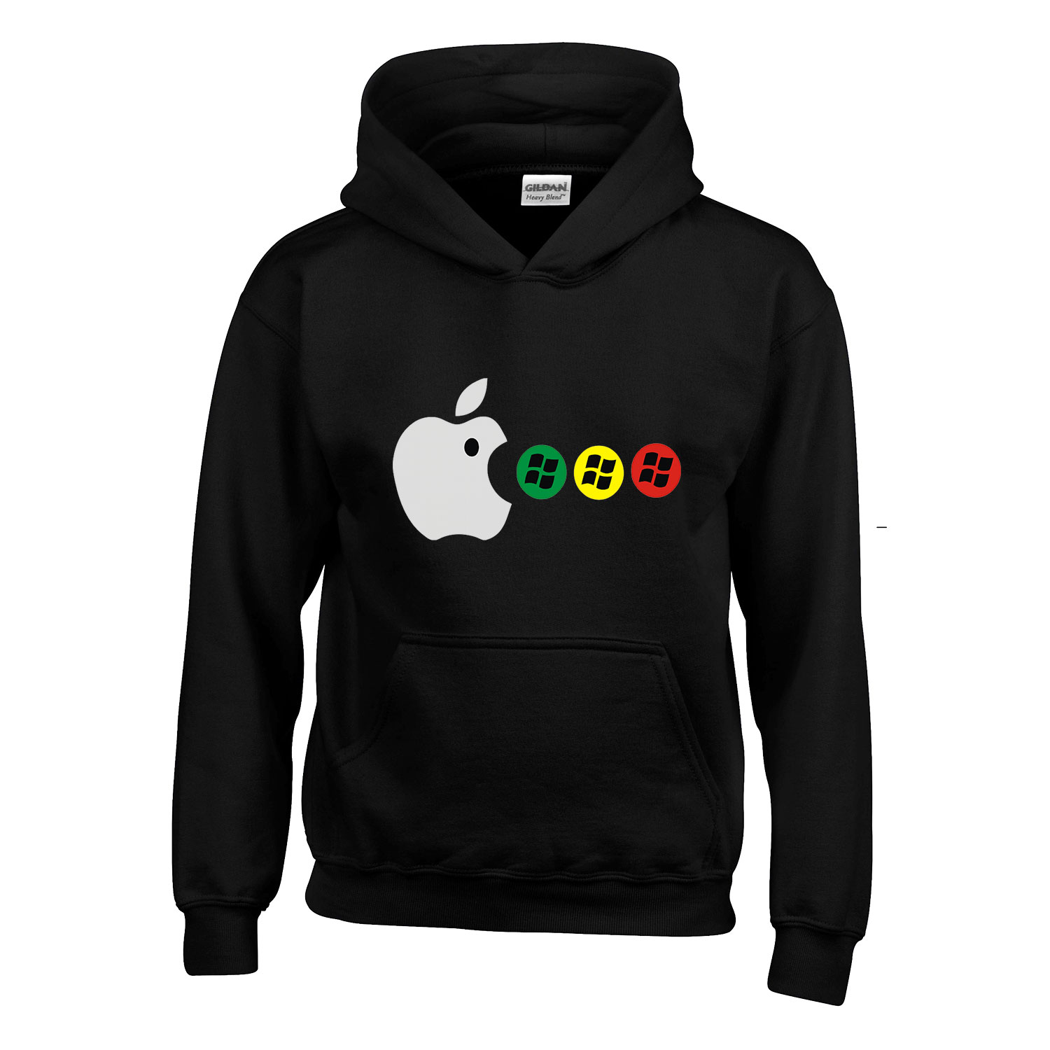 apple windows Fekete Gyerek Kapucnis Pulóver