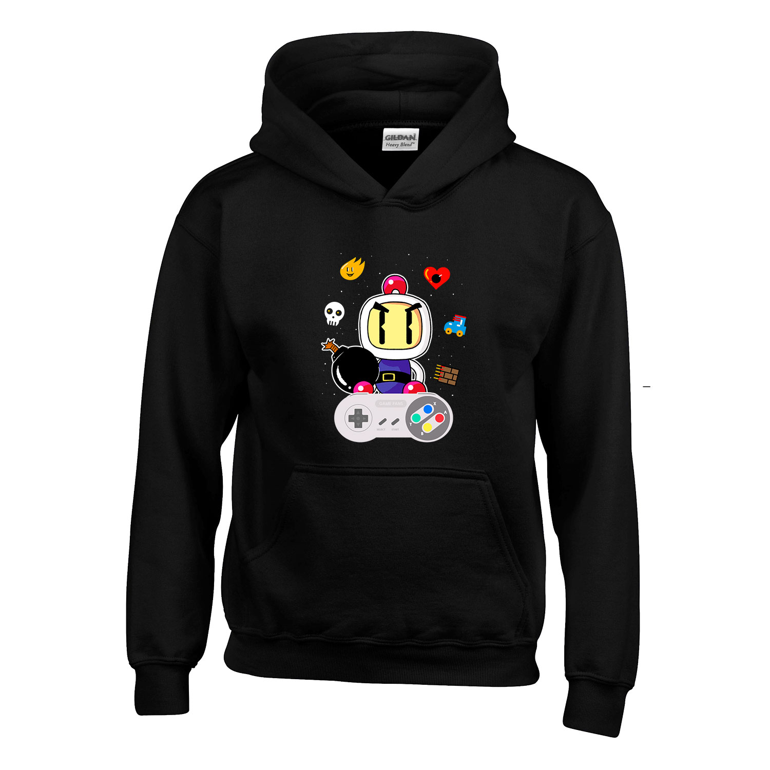 bomberman Fekete Gyerek Kapucnis Pulóver