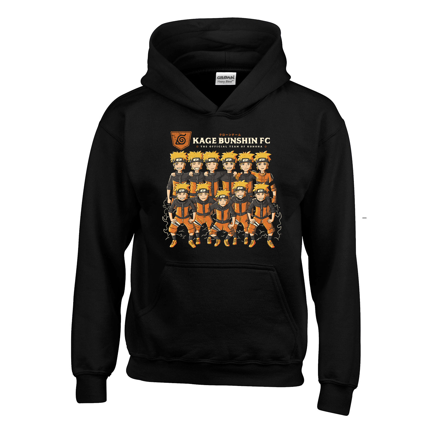 naruto Fekete Gyerek Kapucnis Pulóver