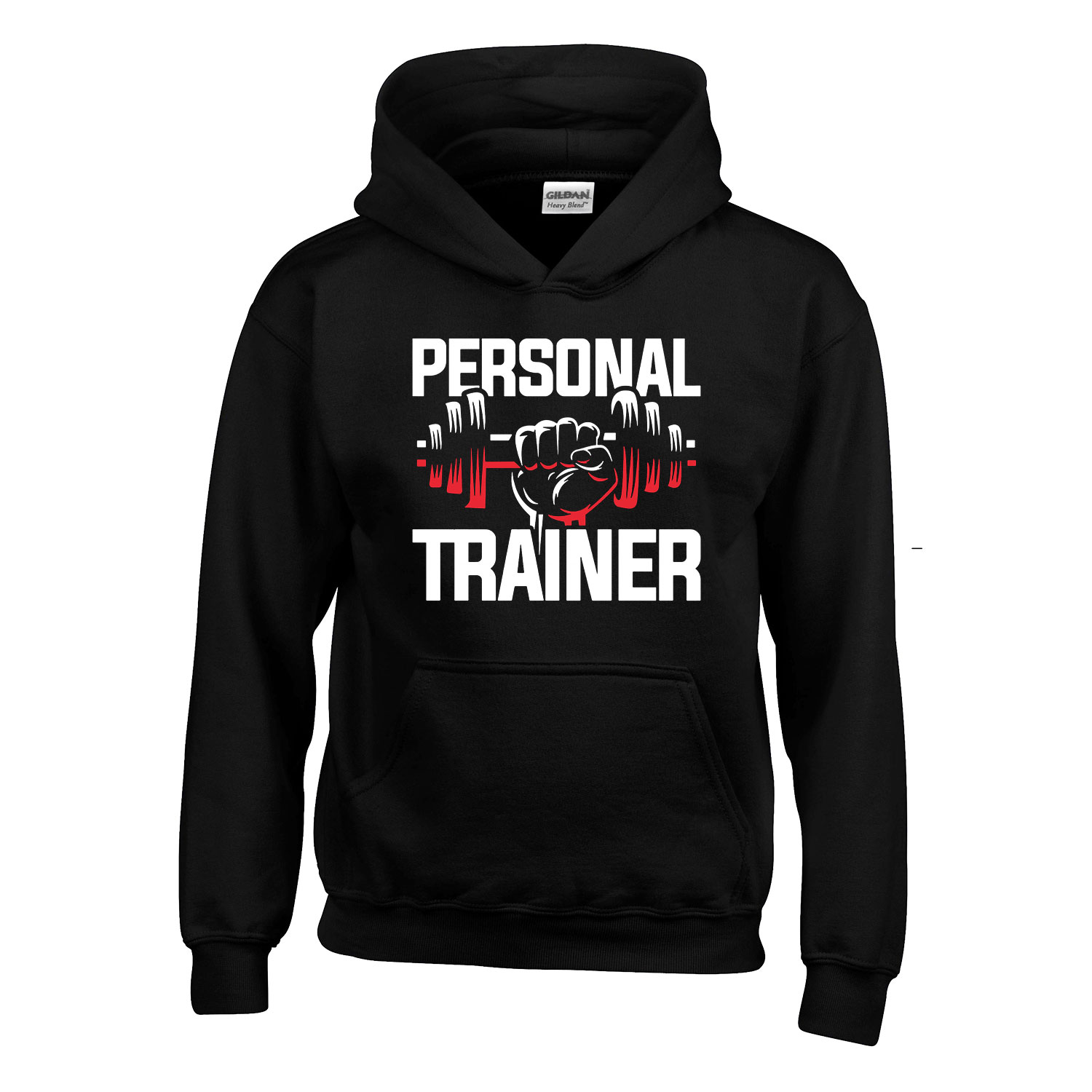 personal trainer személyi edző edzős kondi Fekete Gyerek Kapucnis Pulóver