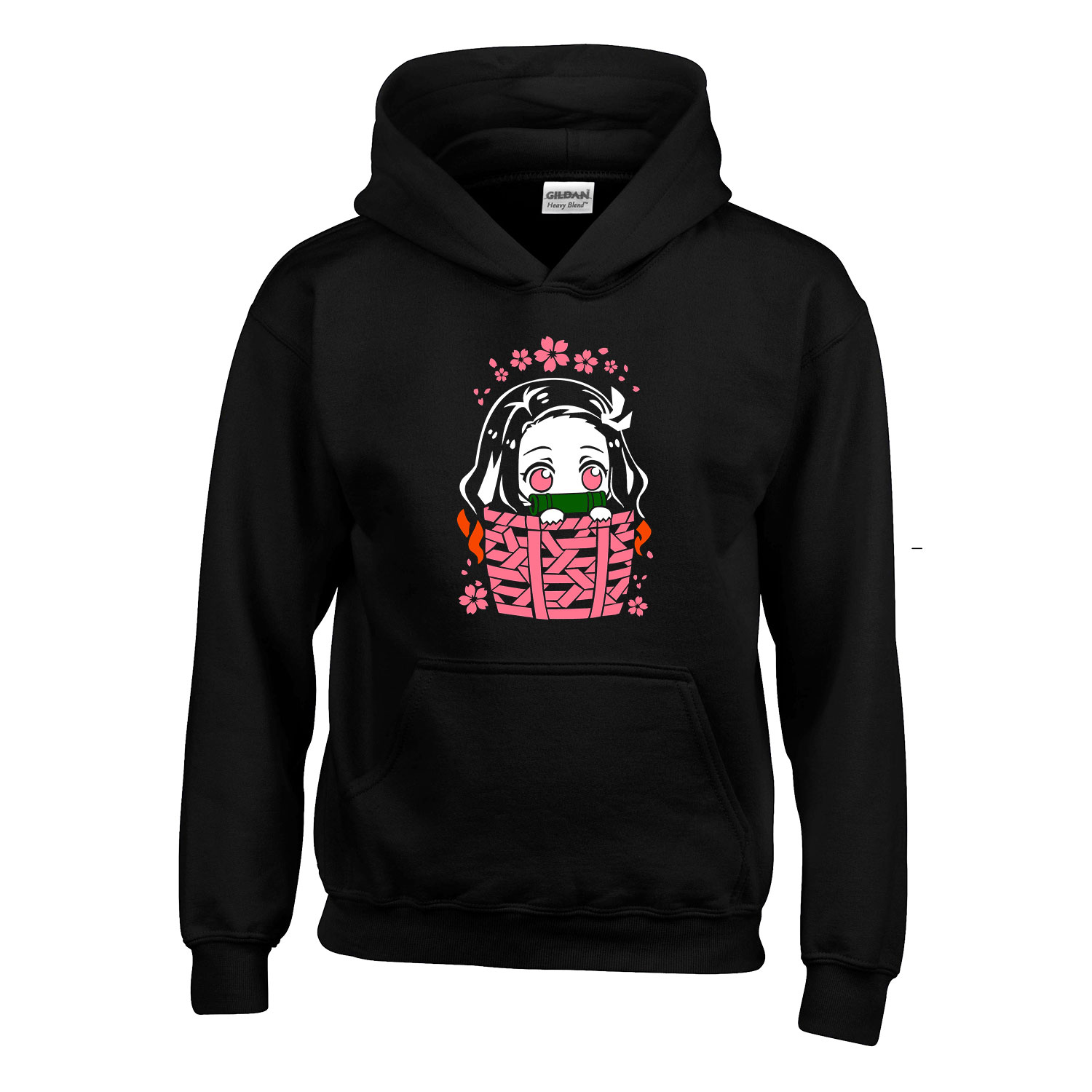 nezuko demon slayer Fekete Gyerek Kapucnis Pulóver
