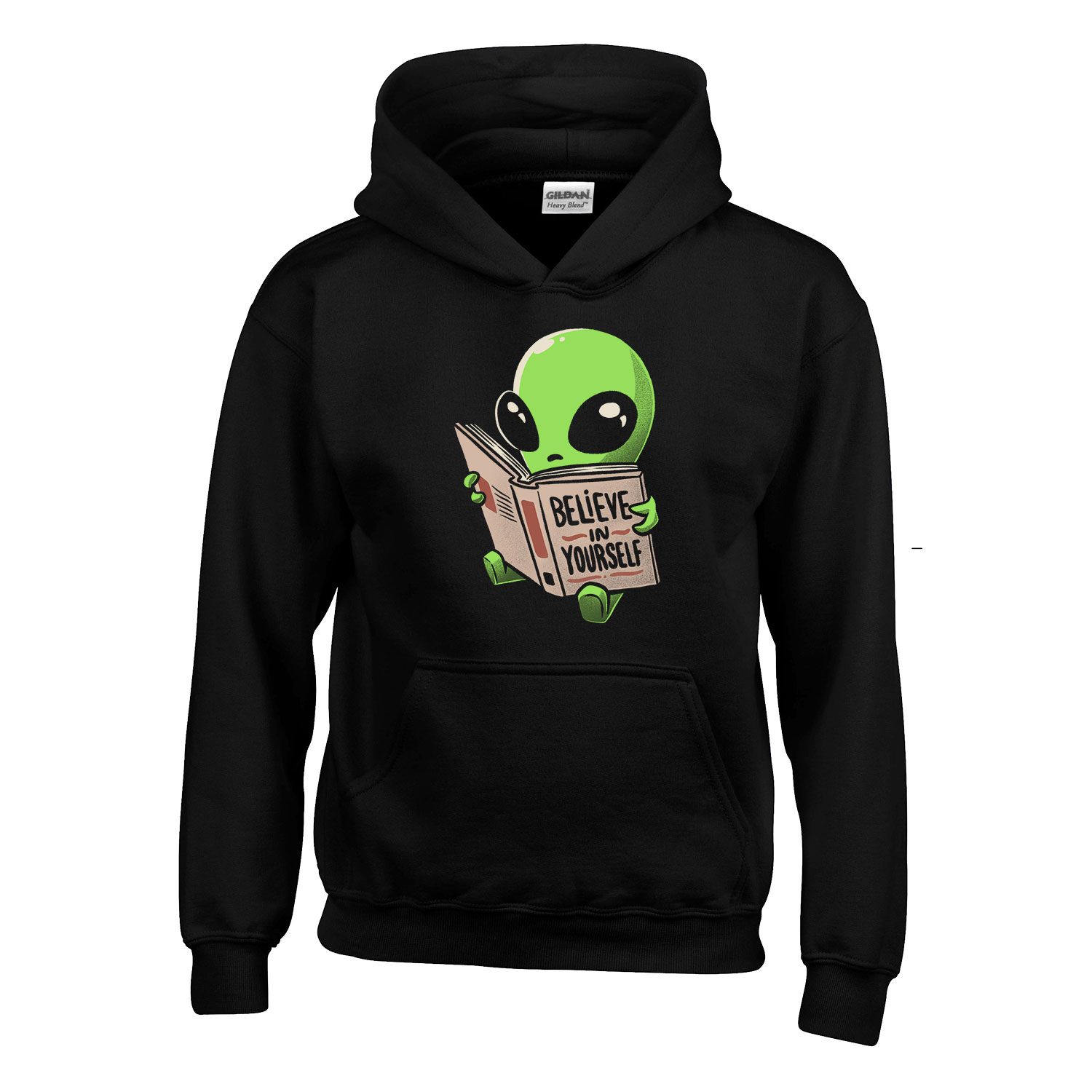 ufo believe in yourself Fekete Gyerek Kapucnis Pulóver