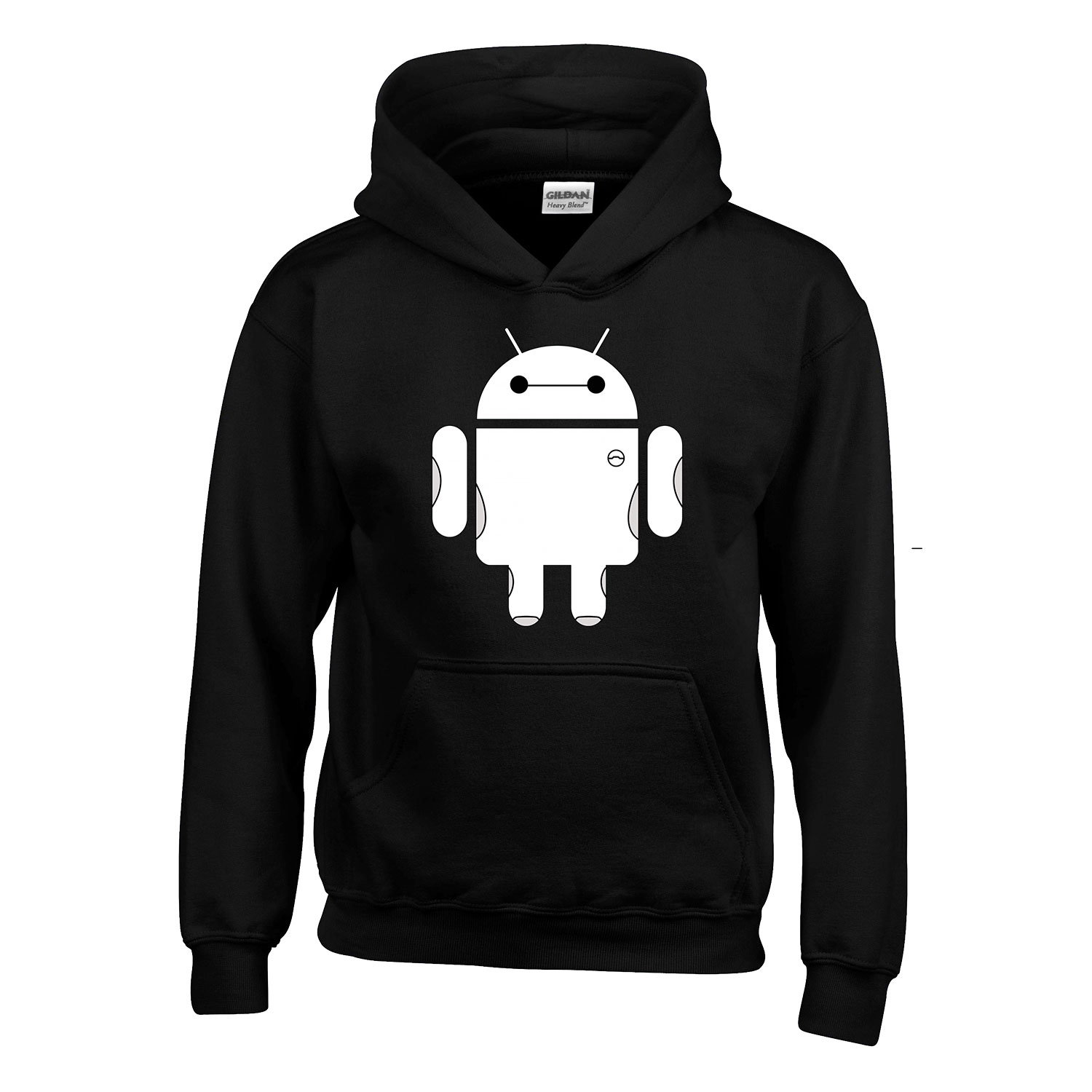 android bay max Fekete Gyerek Kapucnis Pulóver