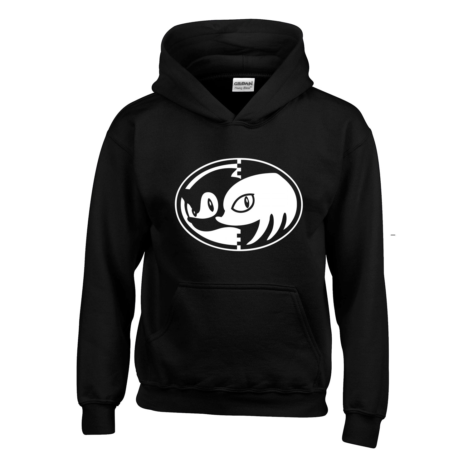sonic Fekete Gyerek Kapucnis Pulóver