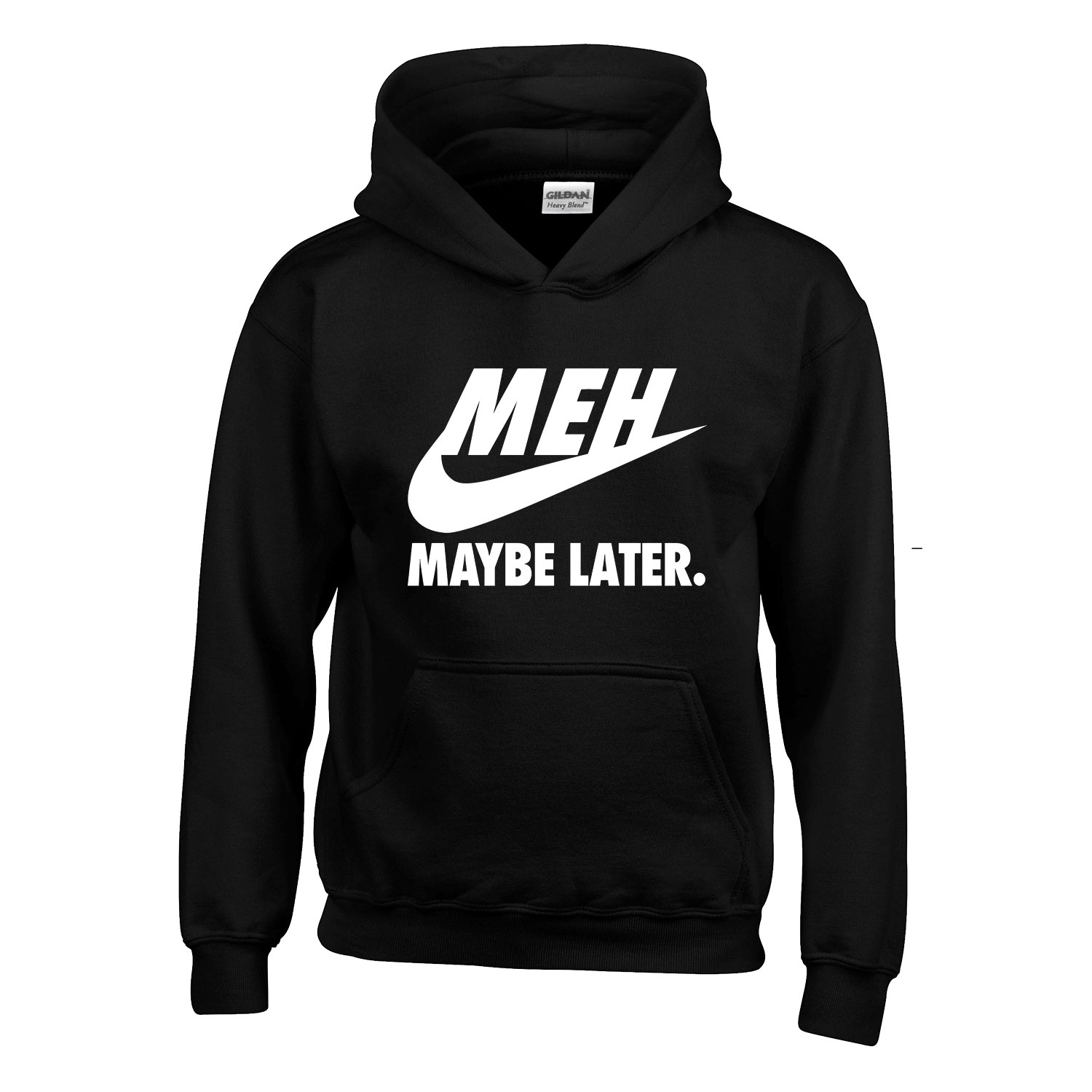 nike humor meh maybe later Fekete Gyerek Kapucnis Pulóver