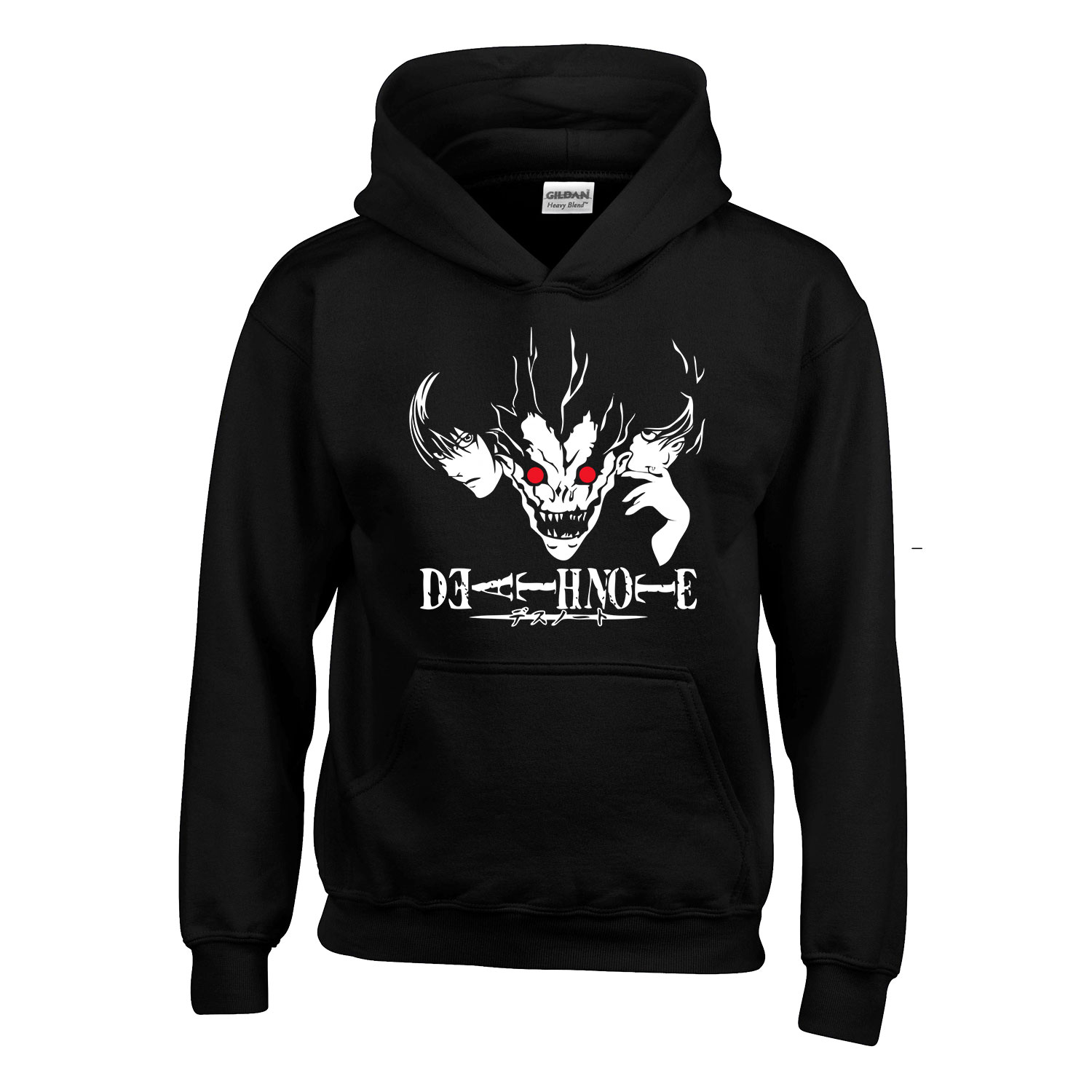 death note halál lista Fekete Gyerek Kapucnis Pulóver