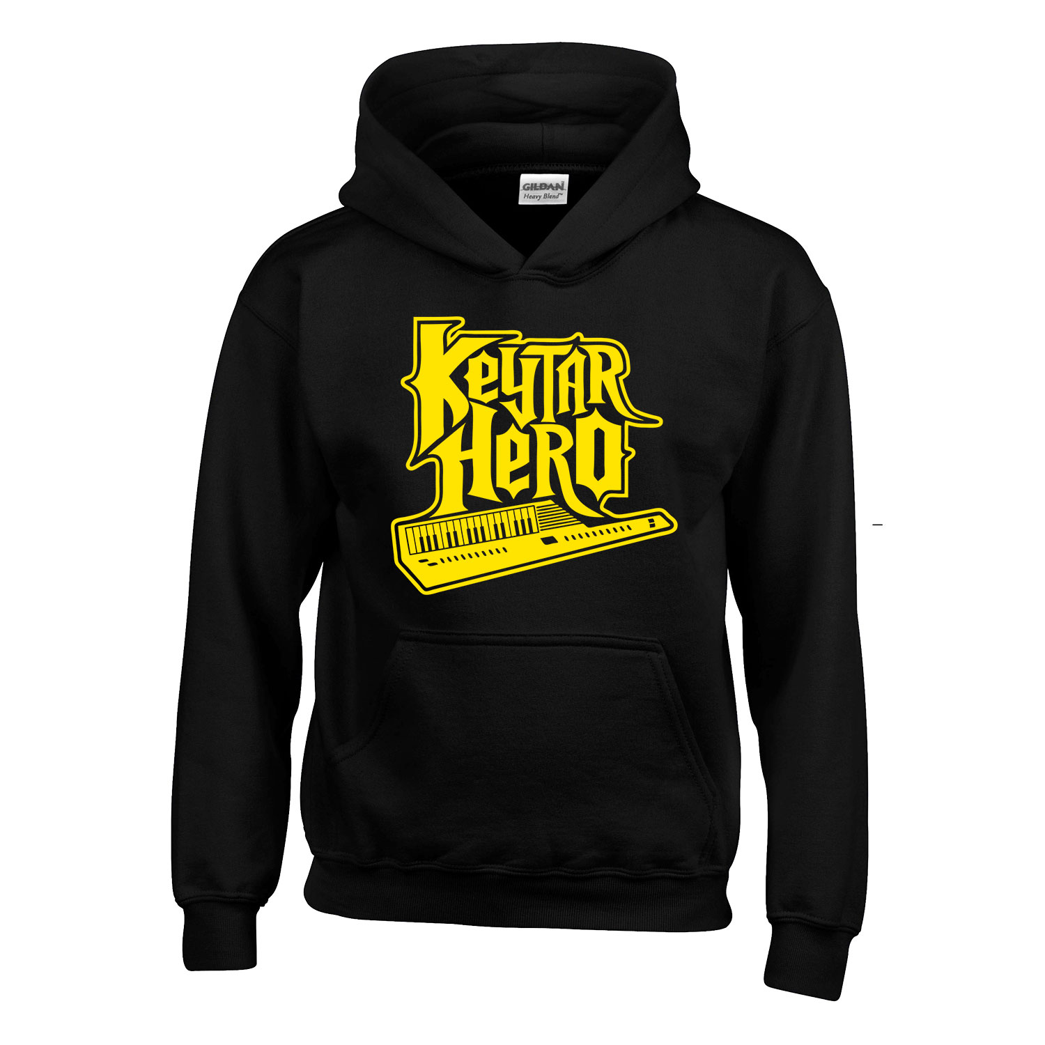 keytar hero billentyű hangszer Fekete Gyerek Kapucnis Pulóver