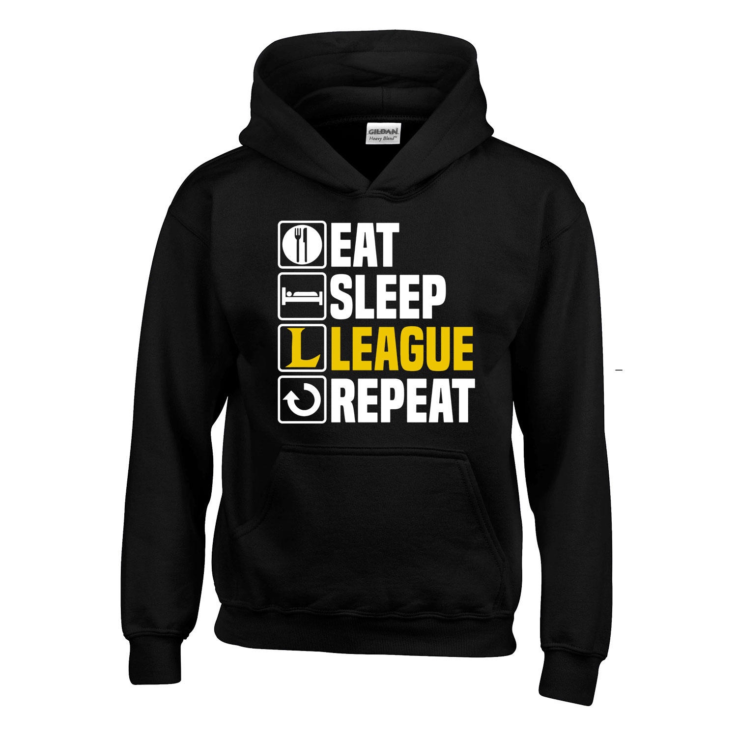 league of legends Fekete Gyerek Kapucnis Pulóver