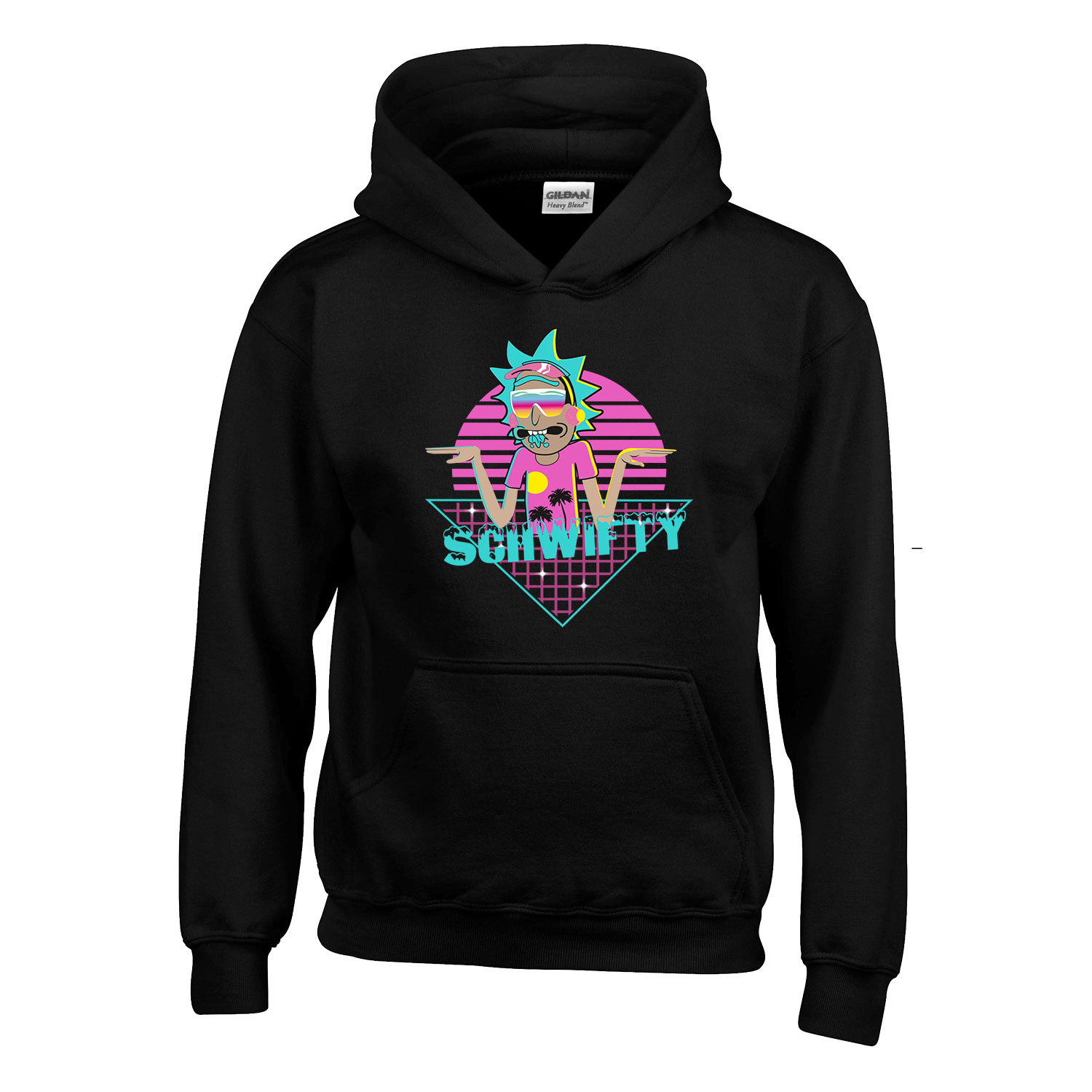 rick és morty Fekete Gyerek Kapucnis Pulóver