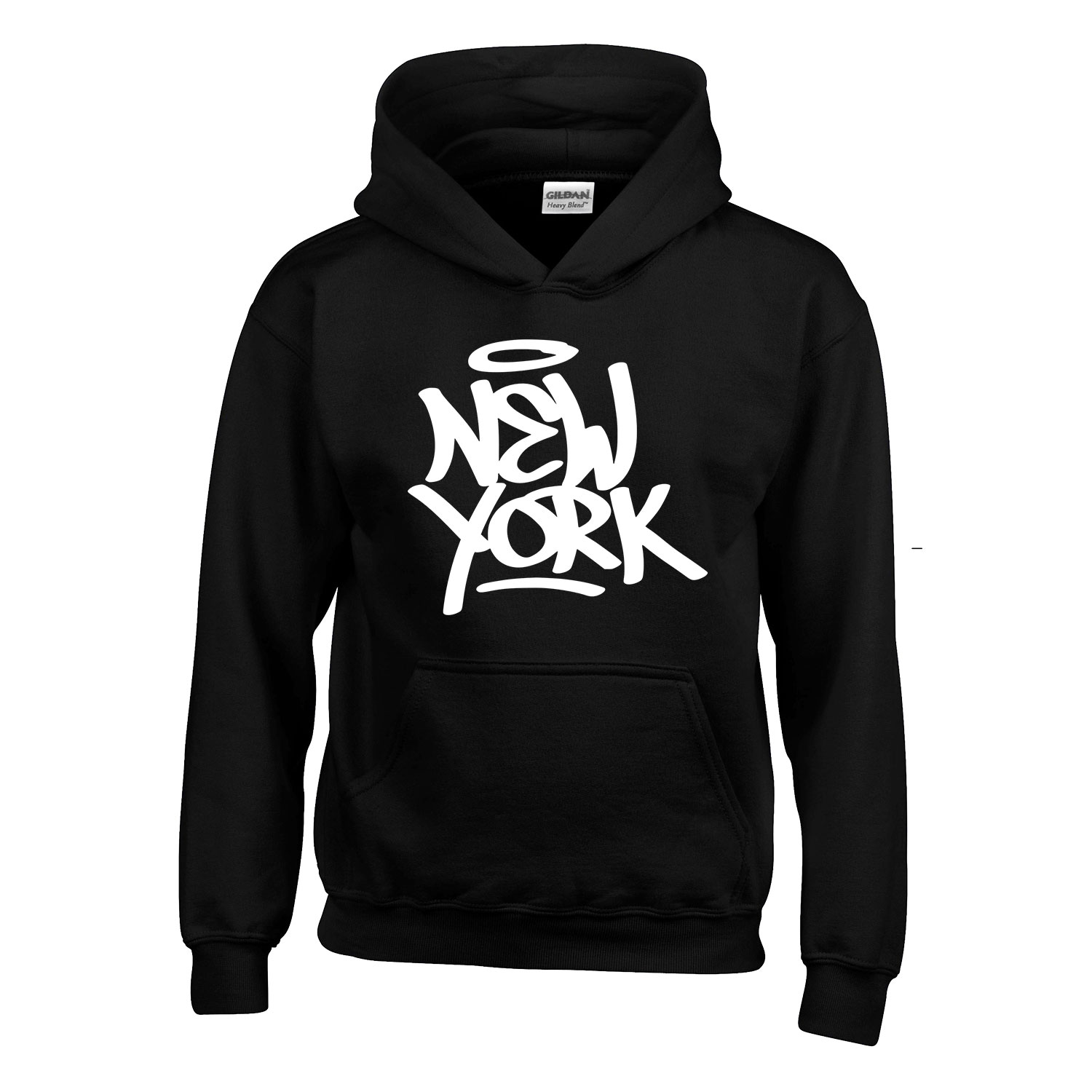 new york Fekete Gyerek Kapucnis Pulóver