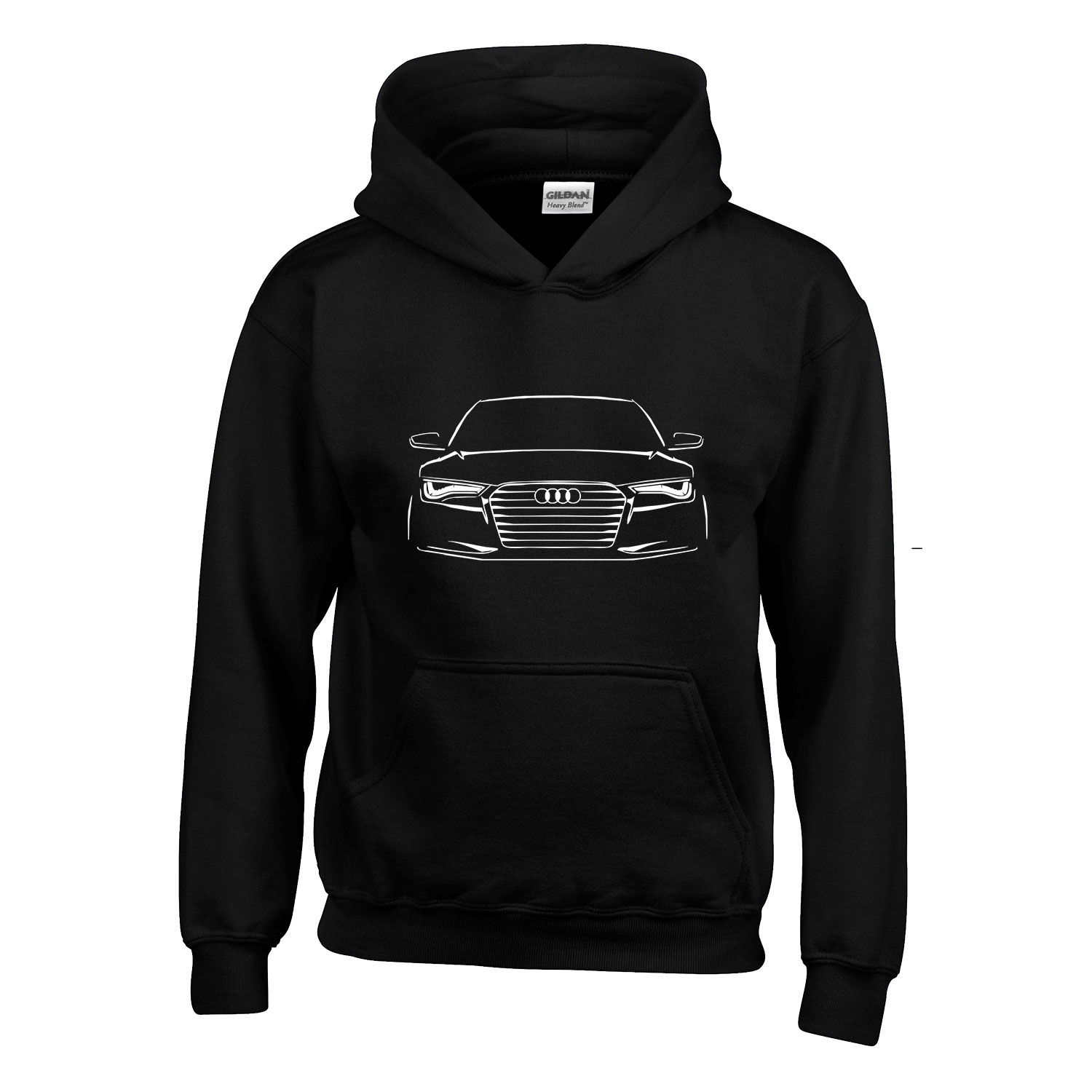 Audi Fekete Gyerek Kapucnis Pulóver
