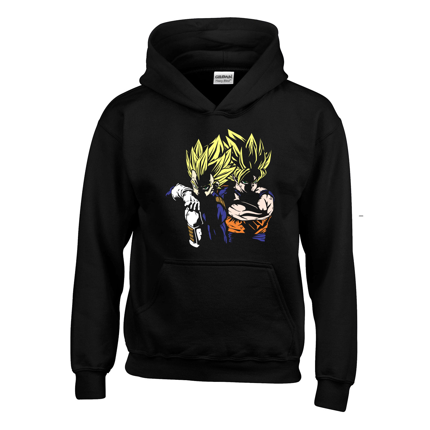 son goku vegeta dragon ball Fekete Gyerek Kapucnis Pulóver