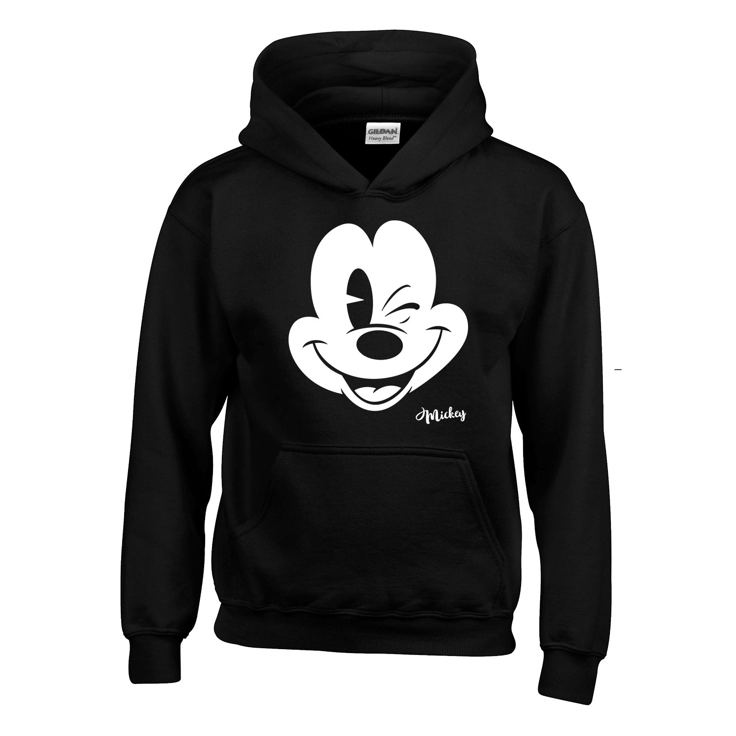 Mickey egér mouse Fekete Gyerek Kapucnis Pulóver