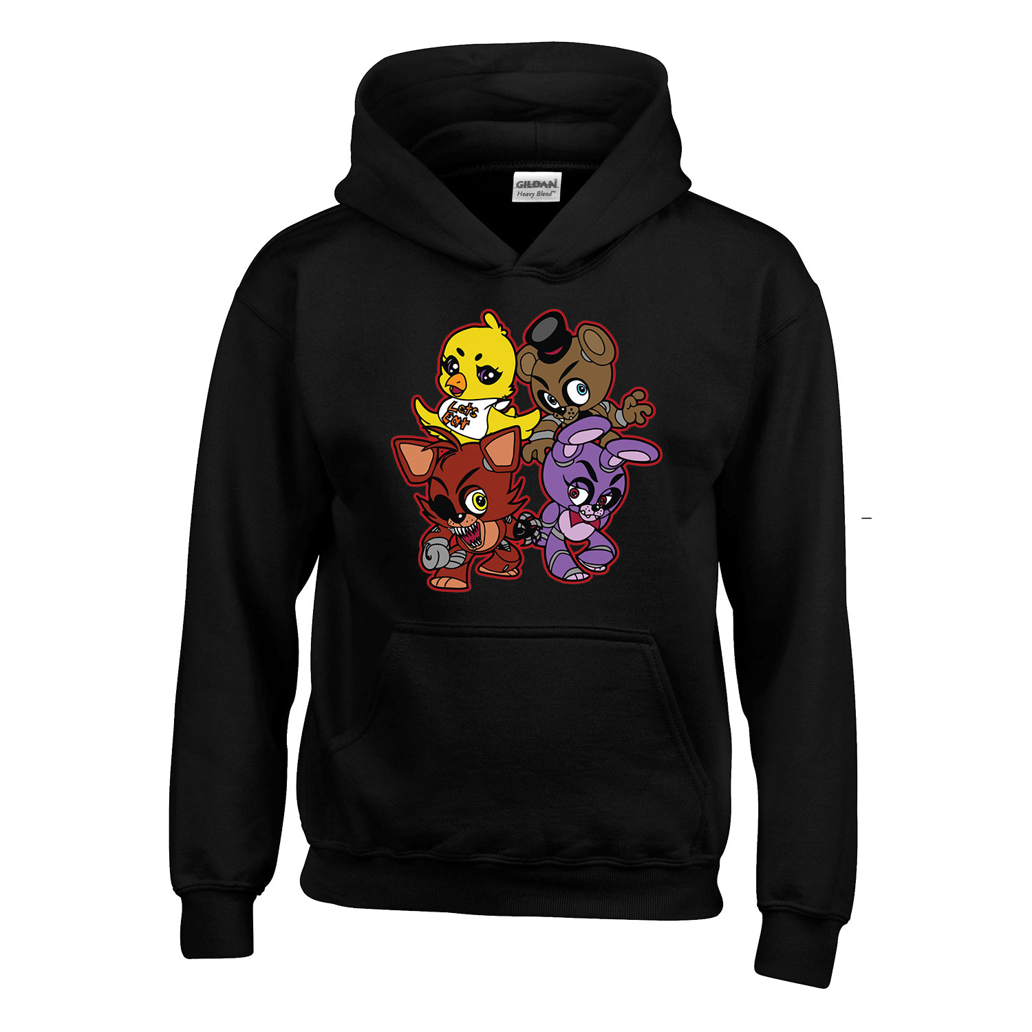 five nights at freddy's Fekete Gyerek Kapucnis Pulóver